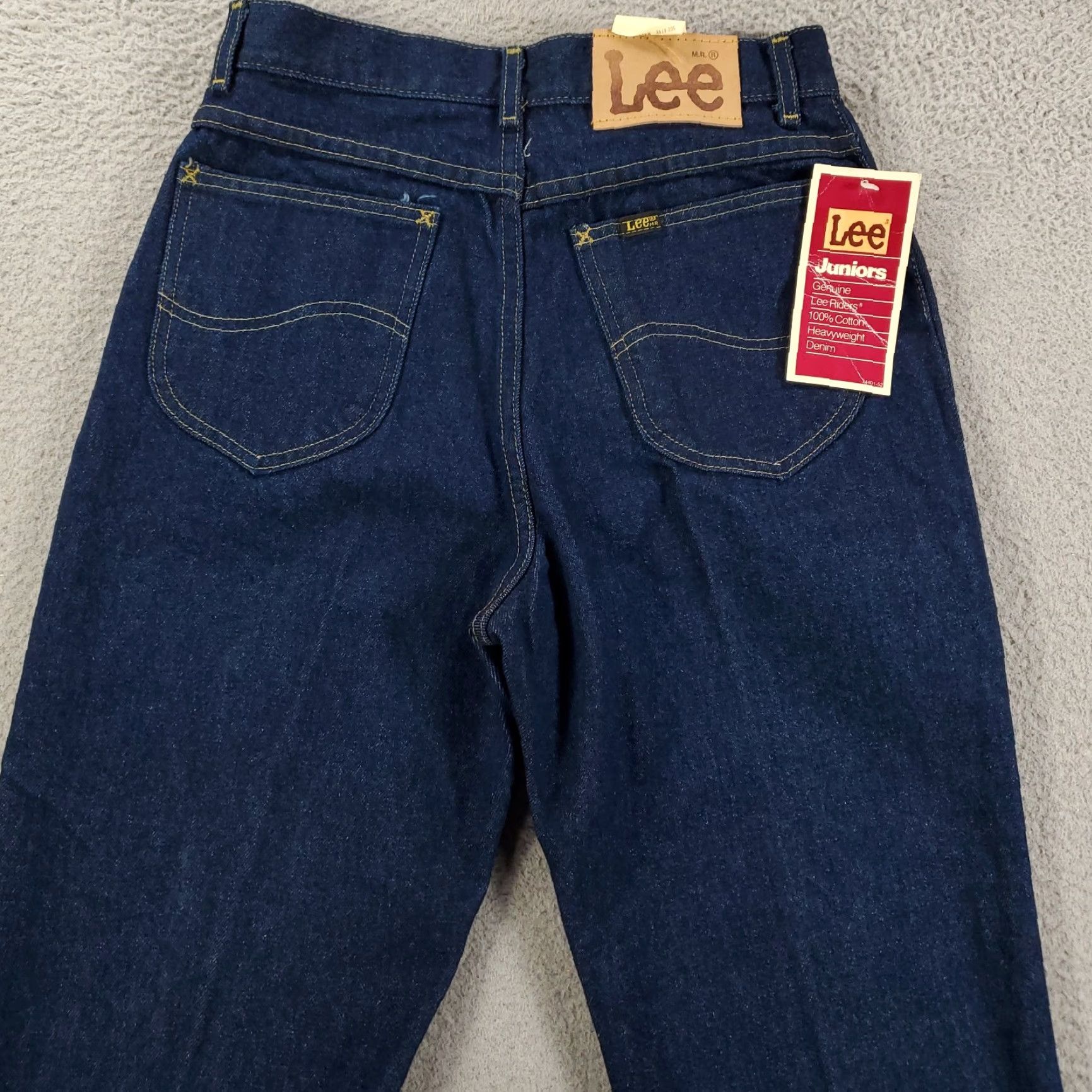 Lee VINTAGE Lee Jeans Womens Juniors 11 Blue High Rise Straight Denim 80s 90s Retro Classic Size 32" / US 10 / IT 46 - 2 Thumbnail