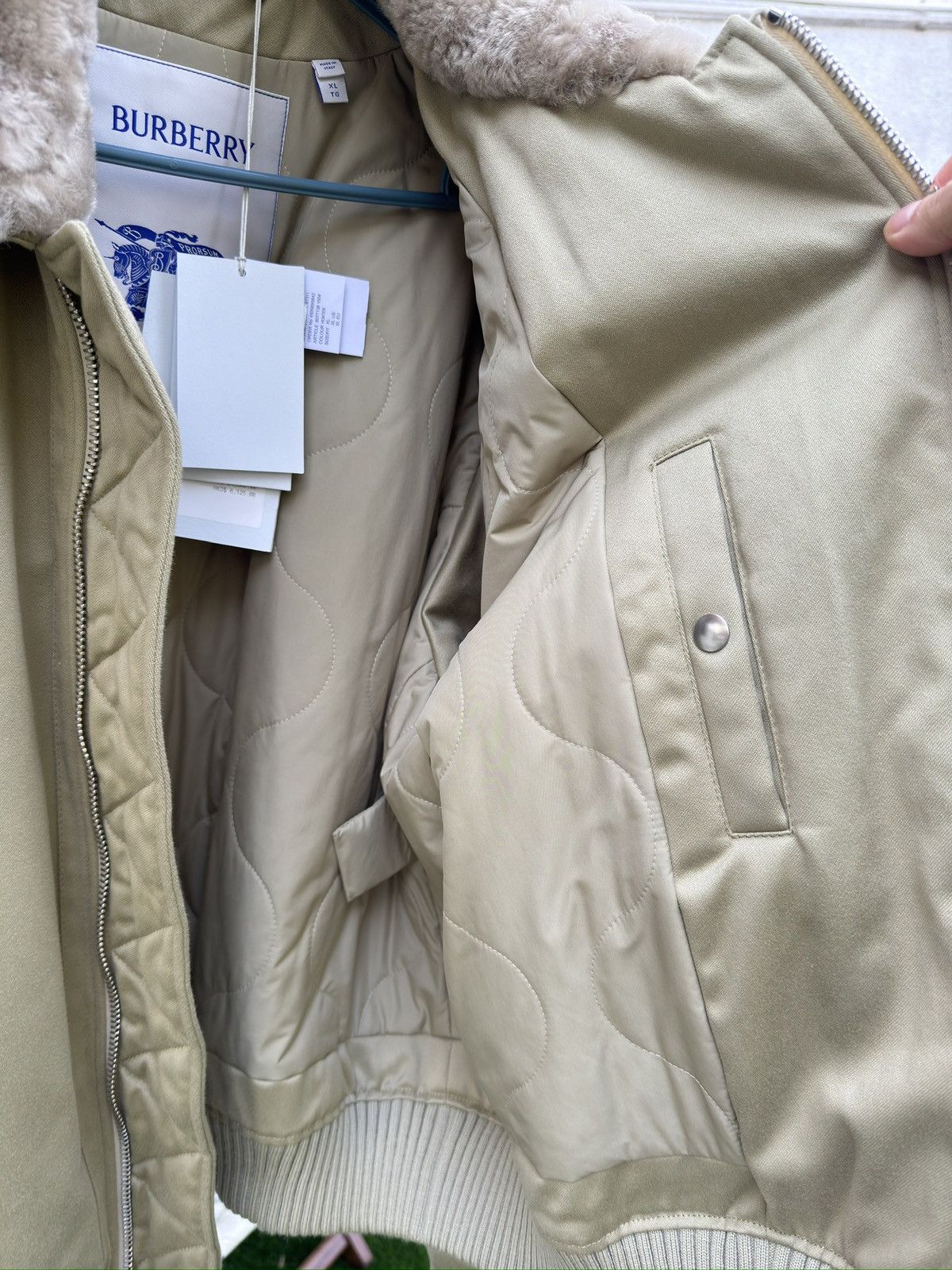 Burberry Burberry Shearling Trim collar bomber jacket size XL Size US XL / EU 56 / 4 - 14 Thumbnail