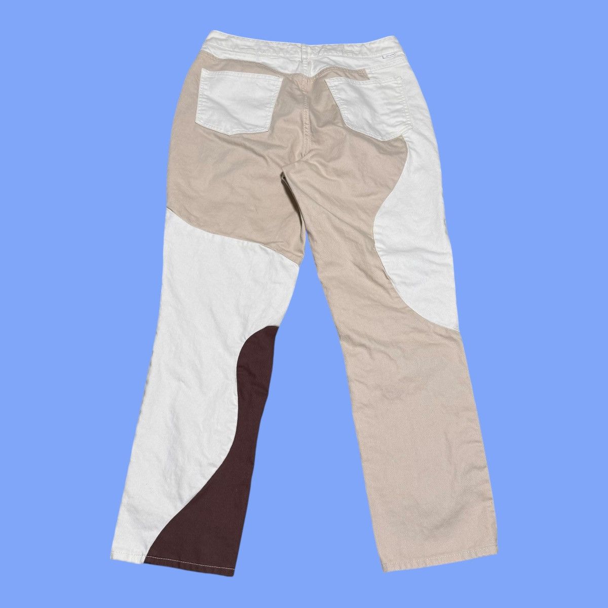 Pacsun PacSun Eco Tan & Brown Paneled Mom Jeans Women’s 30 Size 30" / US 8 / IT 44 - 2 Thumbnail