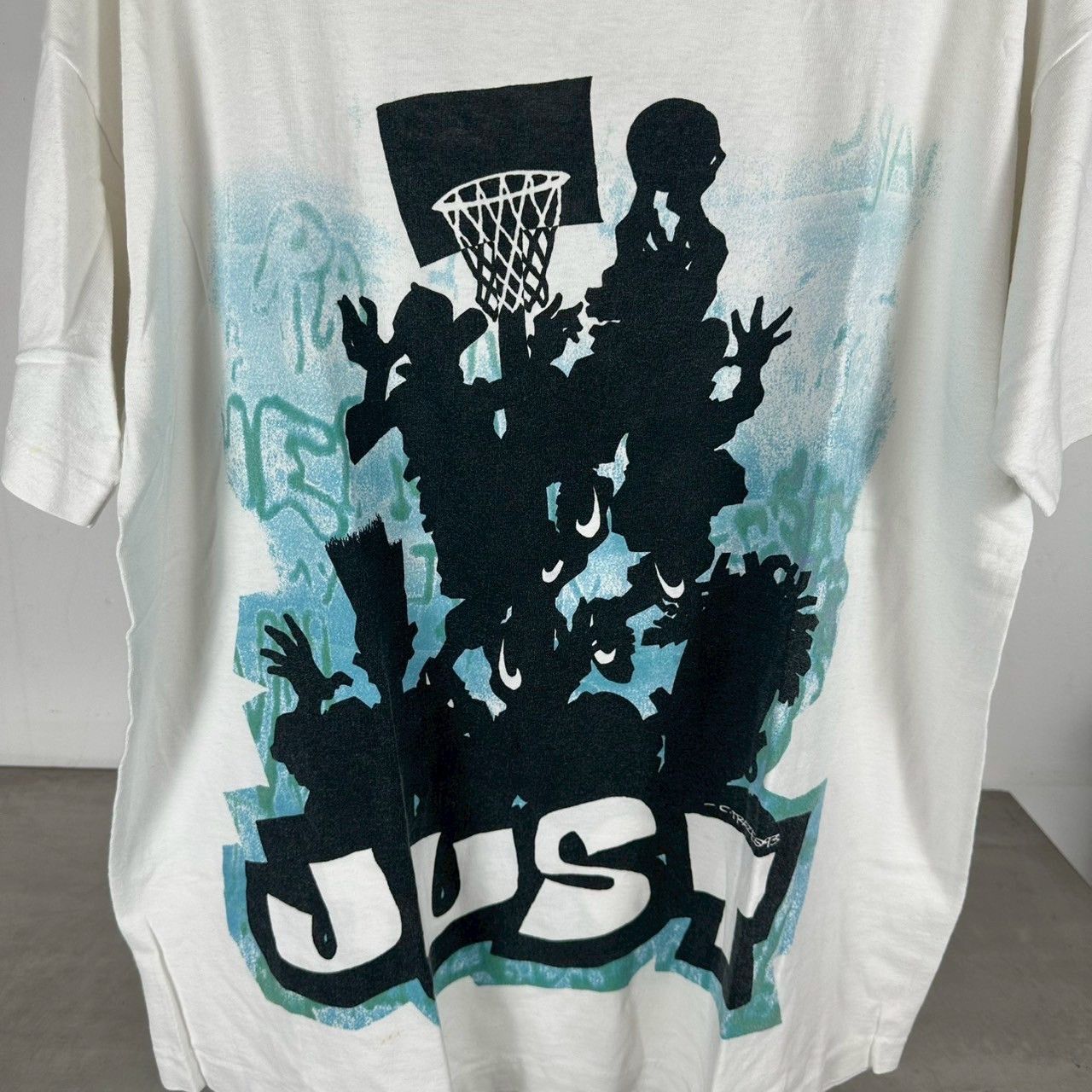Nike × Vintage Vintage 90s Nike Just Do It Basketball C. Traze Artwork Tee Size US XL / EU 56 / 4 - 7 Thumbnail