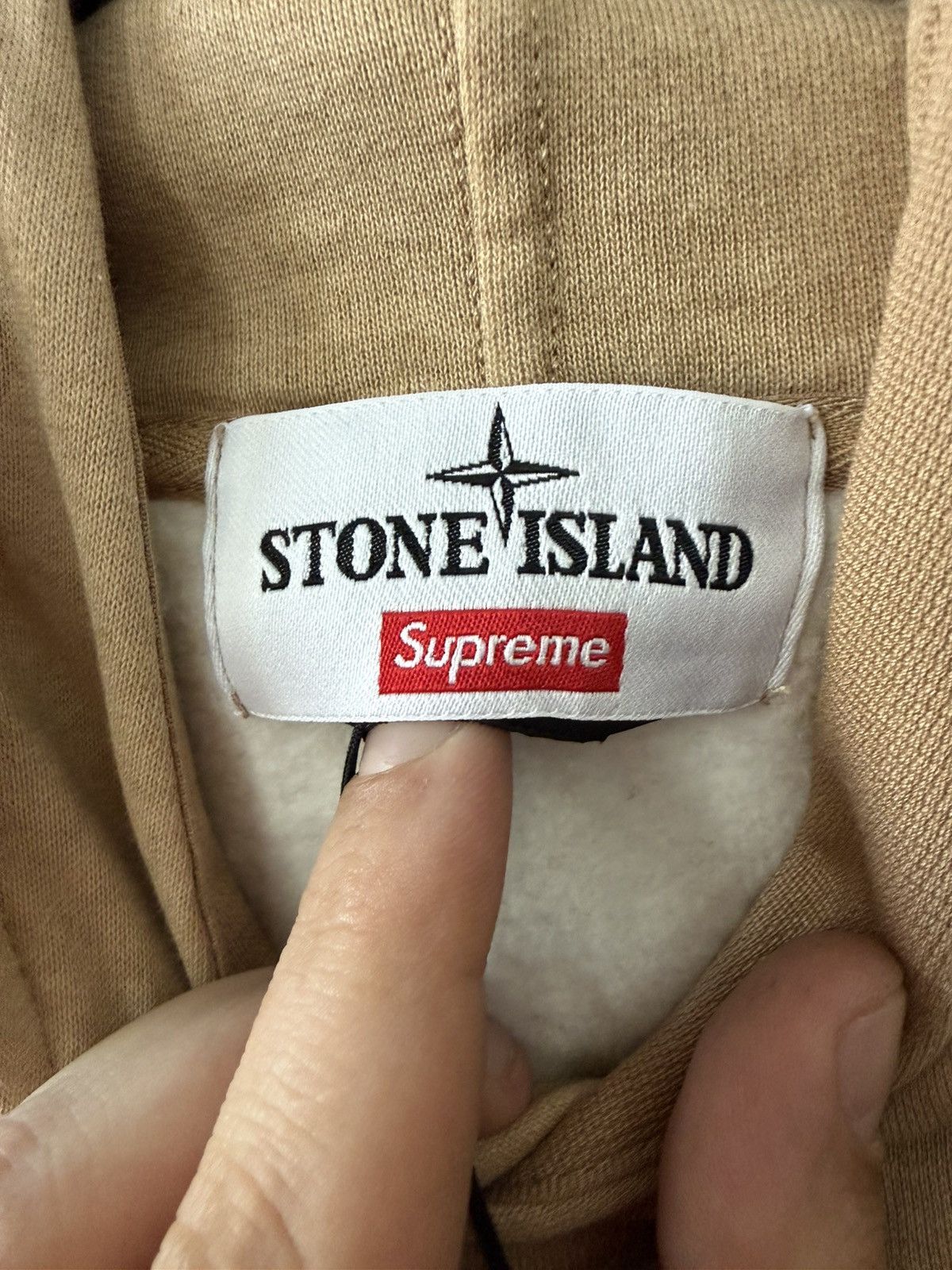 Stone Island × Supreme Stone Island Supreme Hoodie Beige Size US L / EU 52-54 / 3 - 4 Thumbnail