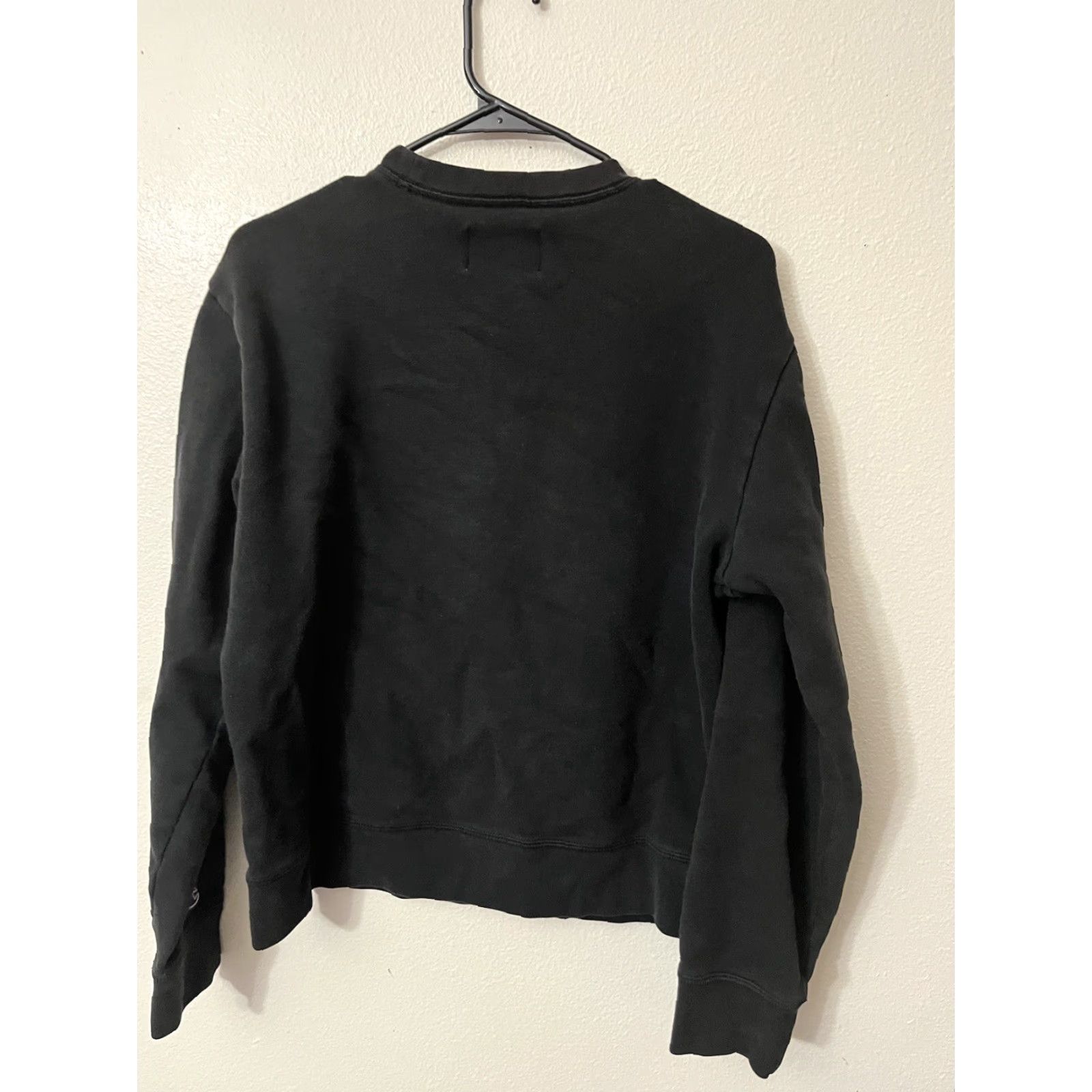 Champion Champion Mens Sweatshirt Medium Black Solid Crewneck Adult Logo Spellout Size US M / EU 48-50 / 2 - 3 Thumbnail