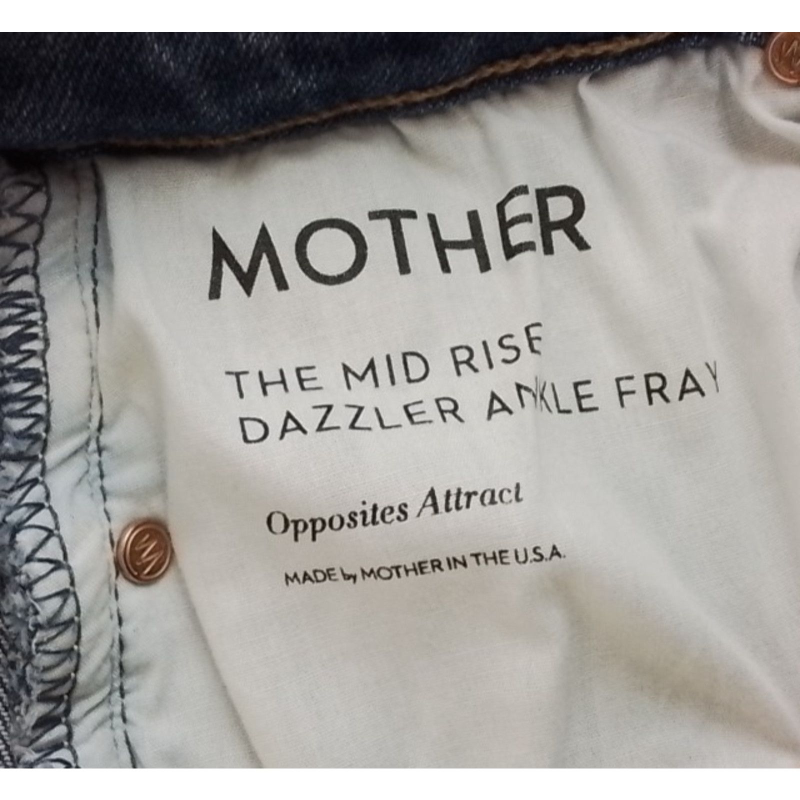 MOTHER Mother The Mid Rise Dazzler Jeans Women's 26" Medium Wash Size 26" / US 2 / IT 38 - 10 Thumbnail