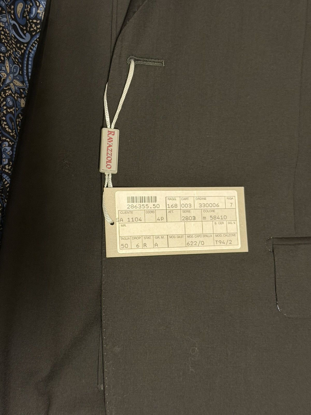 Ravazzolo Ravazzolo Guabello Super 120’s Charcoal Suit 40R/IT50 Size 40R - 11 Thumbnail