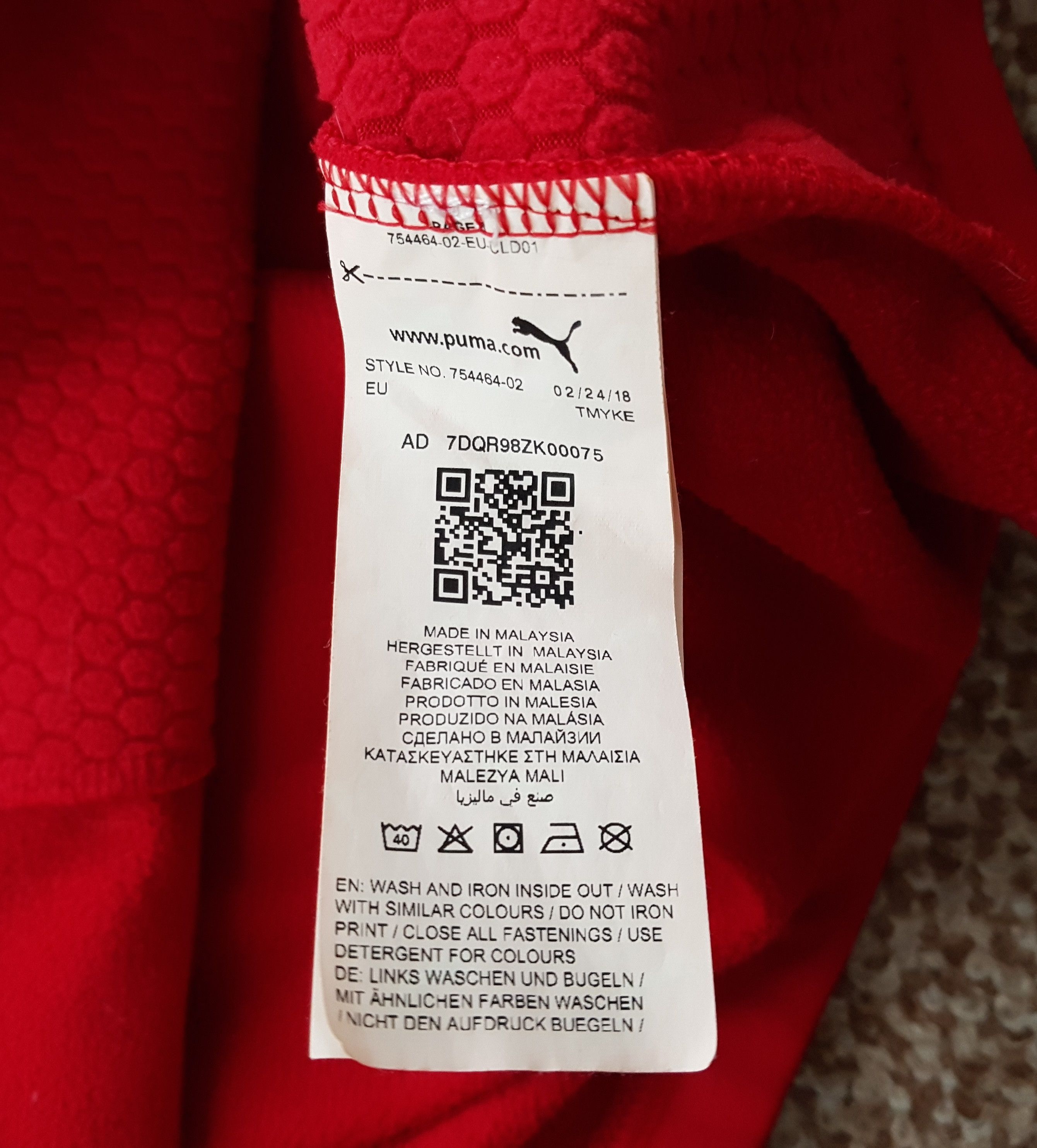 Puma Puma AC Milan 1/2 Zip Warm Training Fleece Soccer Jersey Size US XL / EU 56 / 4 - 10 Thumbnail