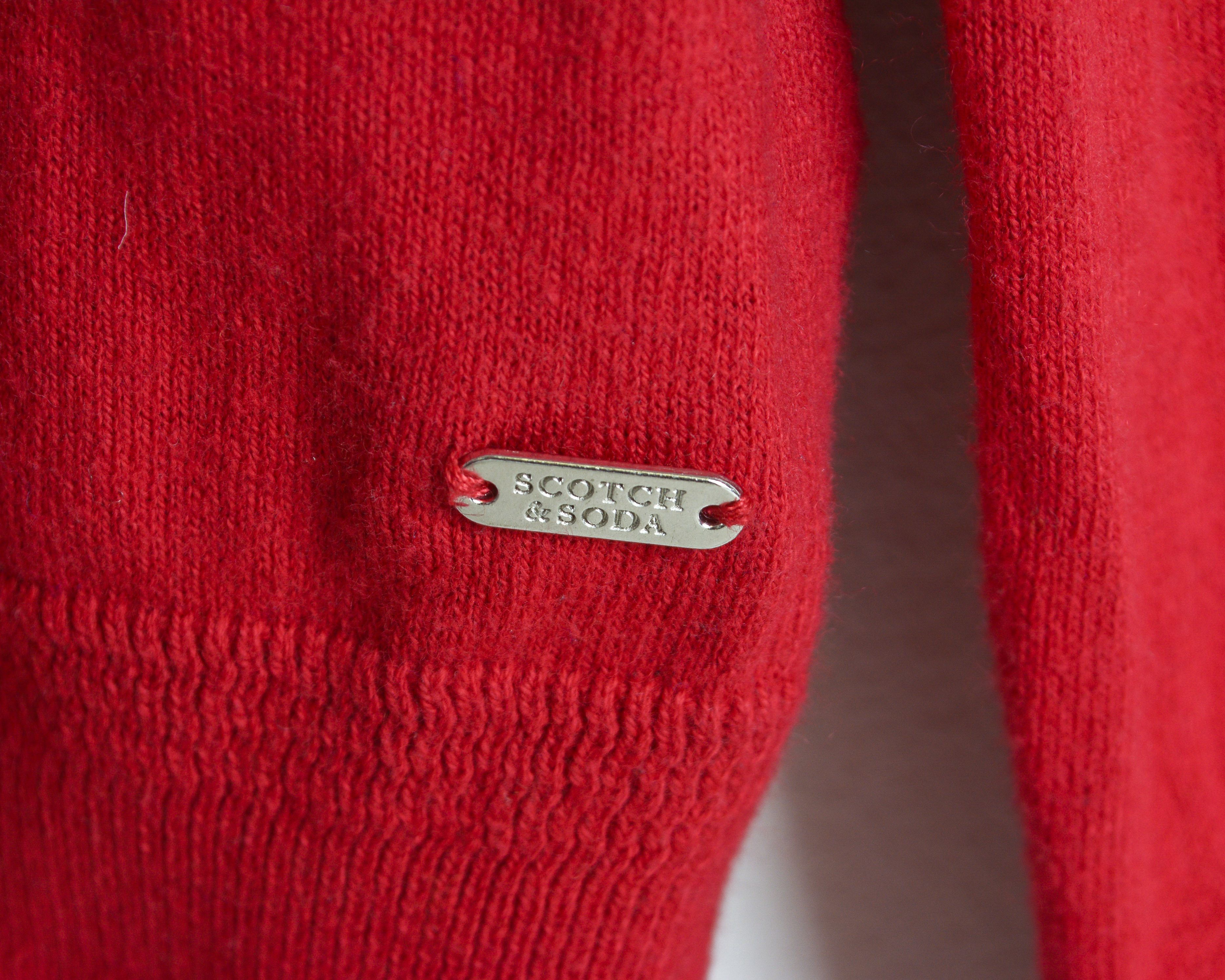 Scotch & Soda Pullover Jumper XL Sweater Crew Neck Red Cashmere Casual Top Size US XL / EU 56 / 4 - 6 Thumbnail