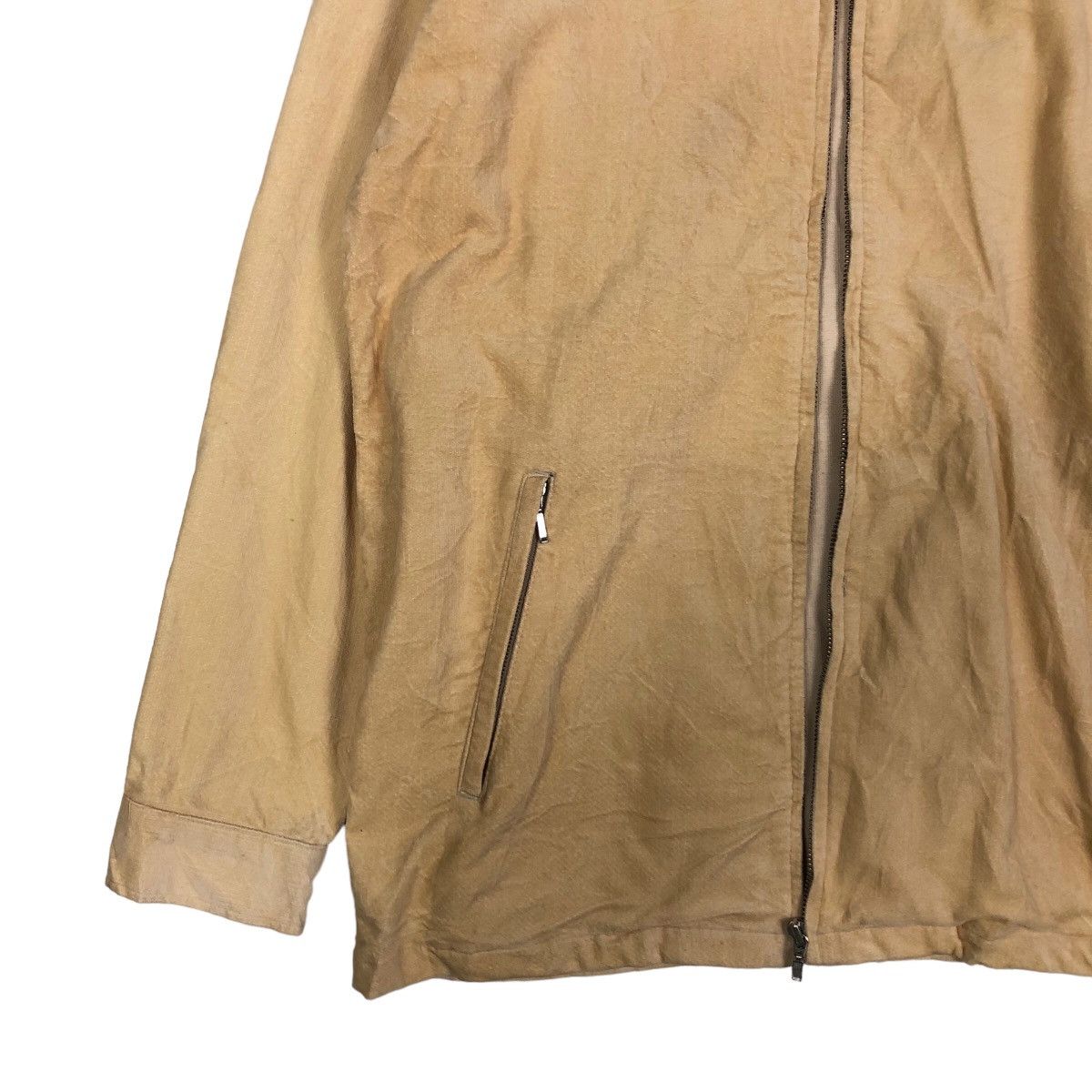Japanese Brand Vintage Velvet Zipper Jacket Global Work Japan Issey Miyake Size US M / EU 48-50 / 2 - 4 Thumbnail