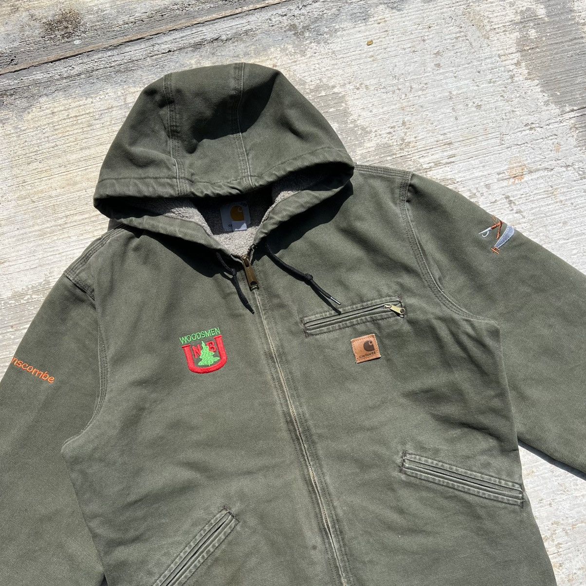 Carhartt × Vintage Vintage Carhartt Detroit Hoodies Army Jacket Size US M / EU 48-50 / 2 - 7 Thumbnail