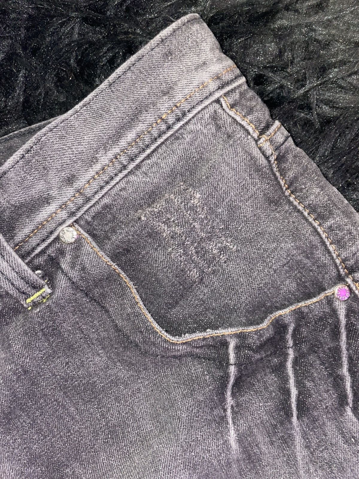 Vintage Vintage Indigo Black Denim Shorts Size US 36 / EU 52 - 6 Thumbnail