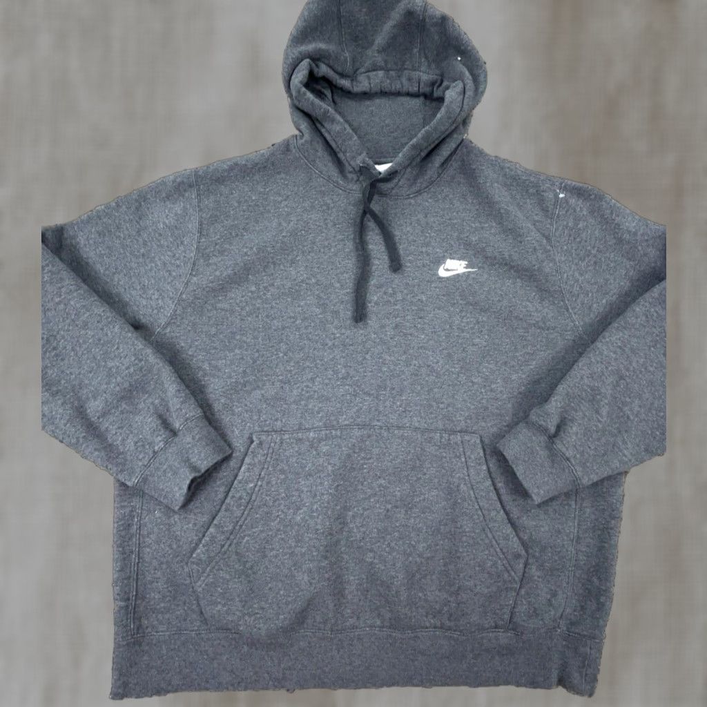 Nike Nike Hoodie Men Large Gray White Pullover Sweatshirt with Swoosh Logo Retro 90s Classic Grunge Style Size US L / EU 52-54 / 3 - 1 Thumbnail