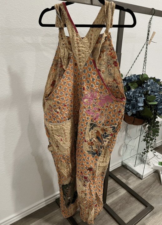 Magnolia Pearl Magnolia Pearl Cotton Appliqué Love Overalls OS Size 34" / US 12 / IT 48 - 5 Thumbnail