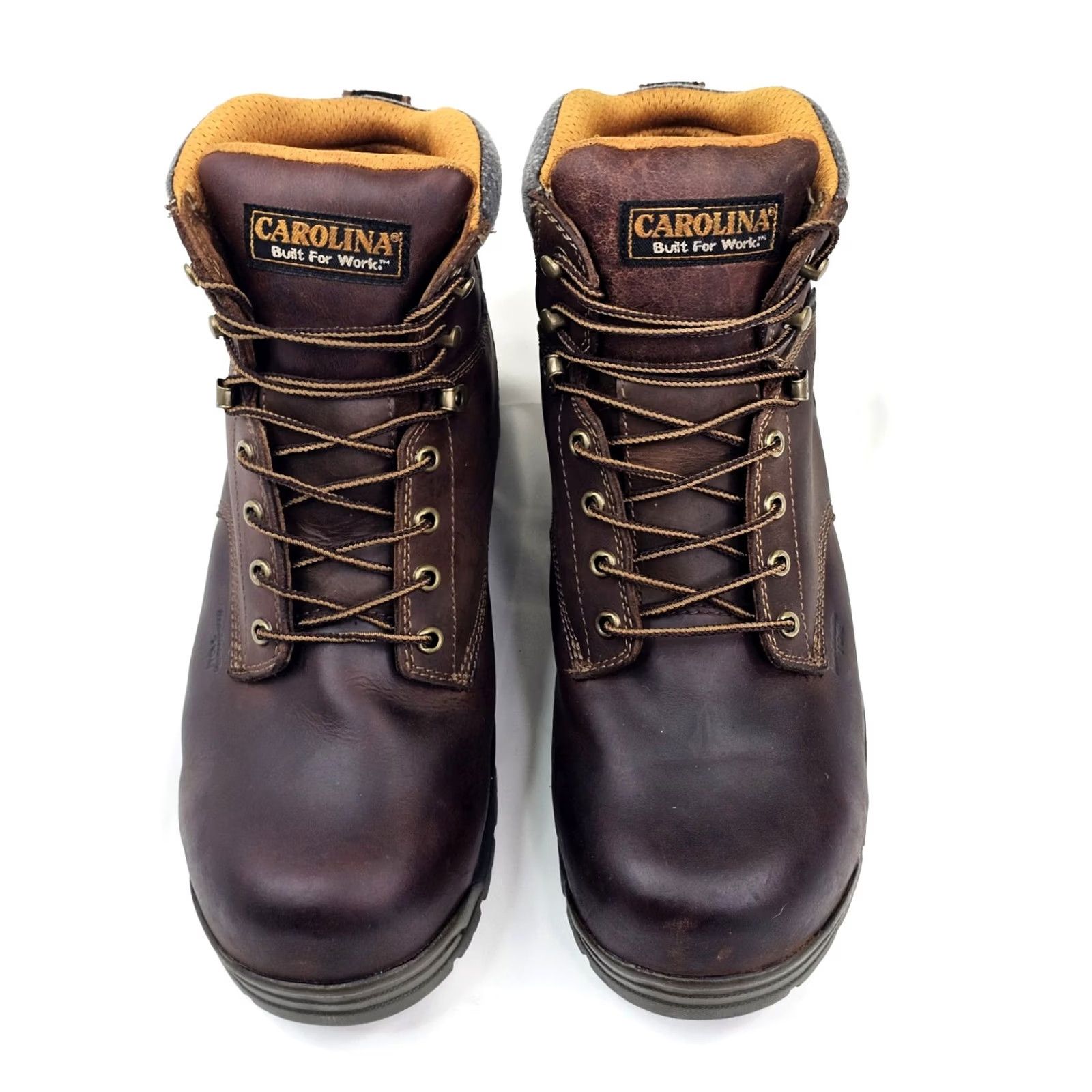 Vintage Carolina Brown Leather Waterproof Composite Toe Work Boots Men 12D Safety ASTM Shoes Size US 12 / EU 45 - 7 Thumbnail