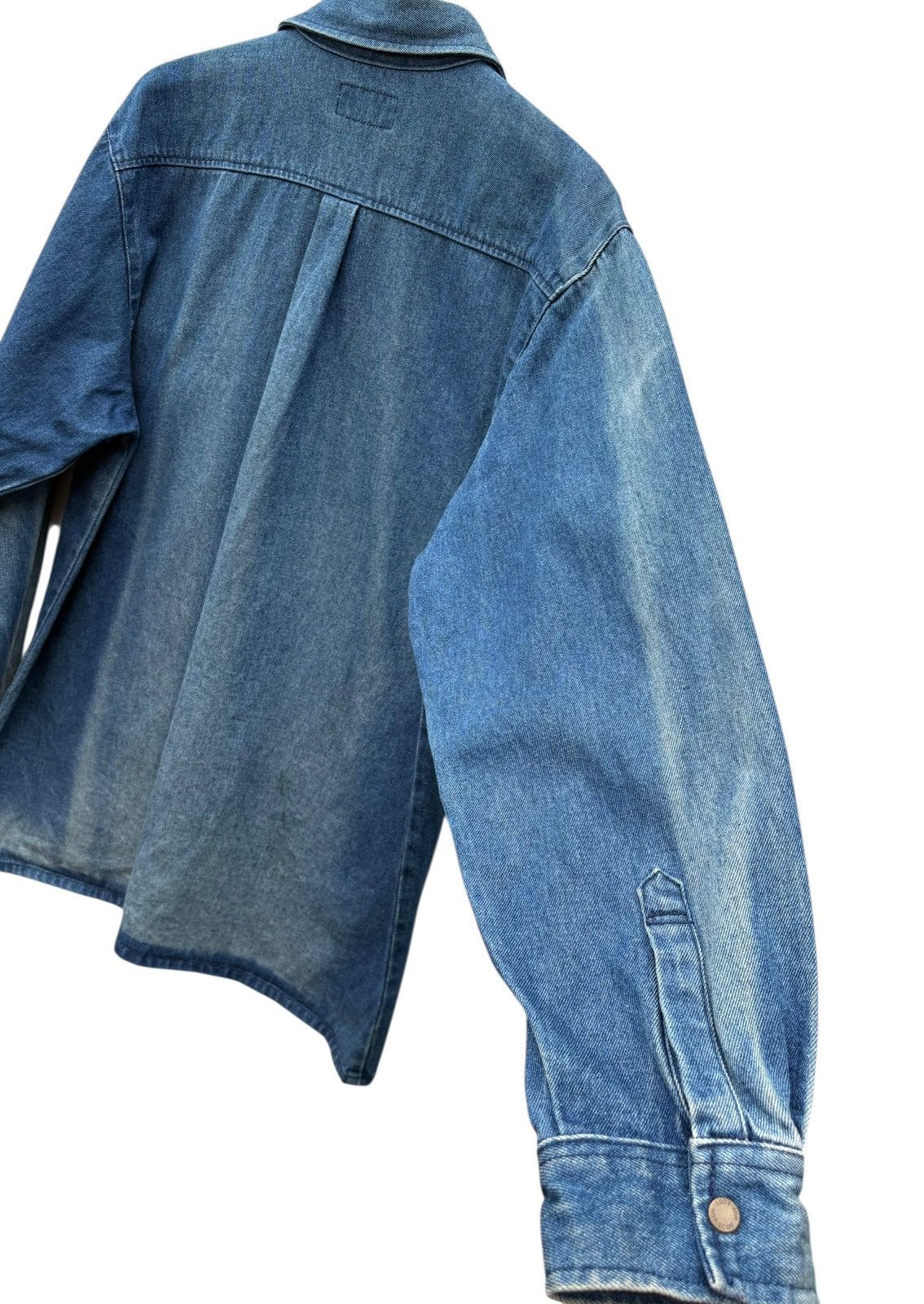 Japanese Brand Vintage Hop Scot Bleach Denim Workwear Chore Jacket Size US M / EU 48-50 / 2 - 14 Thumbnail