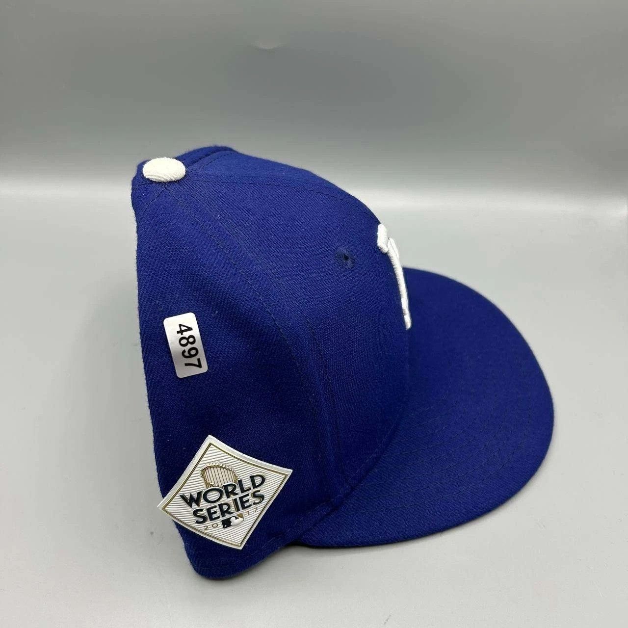 New Era Los Angeles LA Dodgers Hat Men 7 1/8 Blue MLB Fitted Cap Size ONE SIZE - 9 Thumbnail