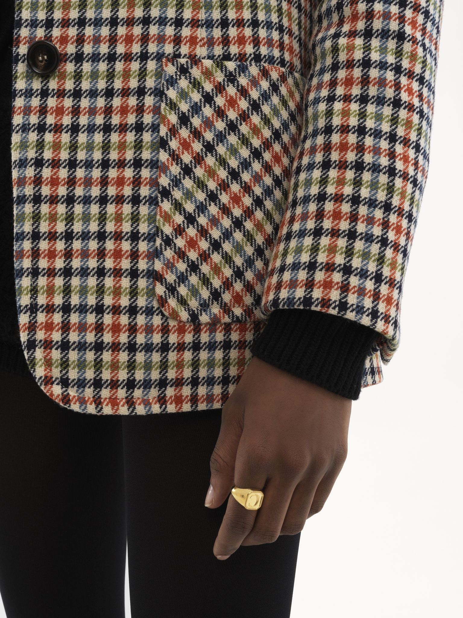 Chloe o1loc1c11125 Check Wool Tailored Jacket in Multicolor Size XS / US 0-2 / IT 36-38 - 5 Thumbnail