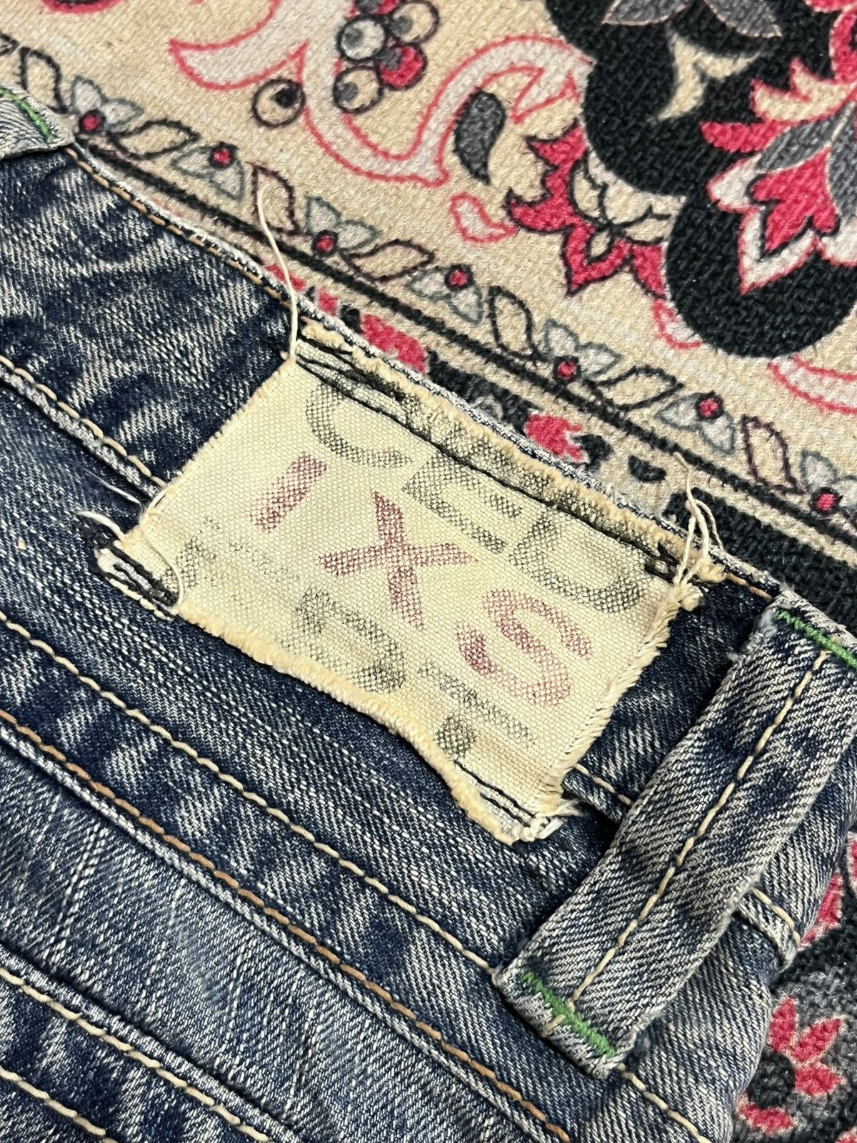 If Six Was Nine C Seventeen Cedi Sept Embroidery Pocket Distress Flare Jean Size 29" - 7 Thumbnail