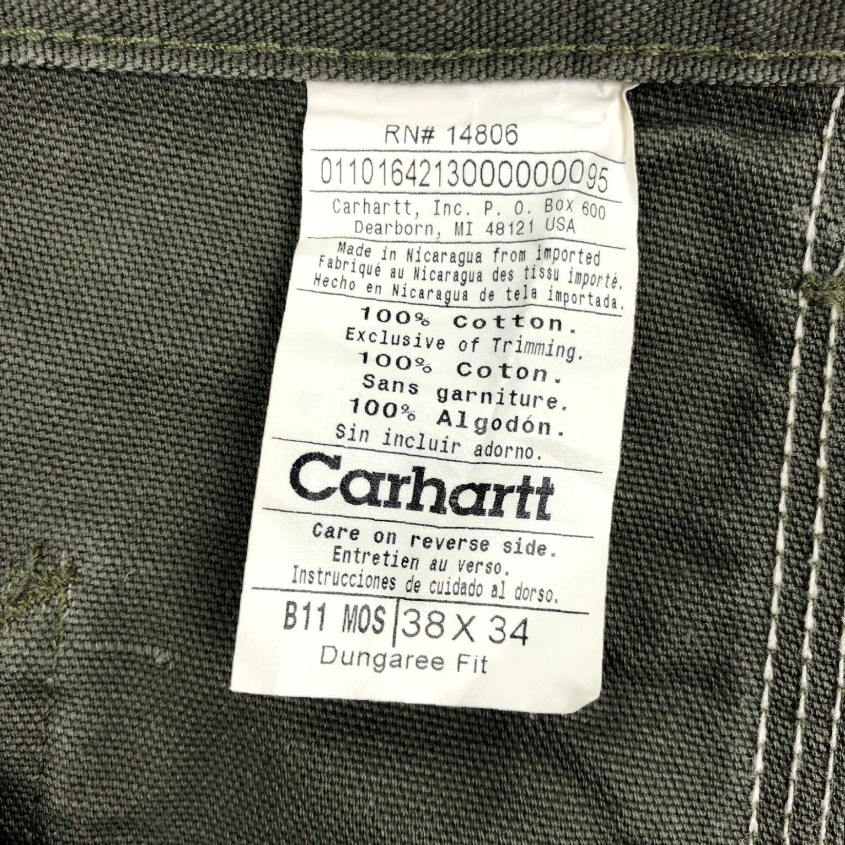 Carhartt VINTAGE Carhartt Pants Mens 38x34 Carpenter Green Dungaree 5-Pocket Cement? Size US 38 / EU 54 - 6 Thumbnail