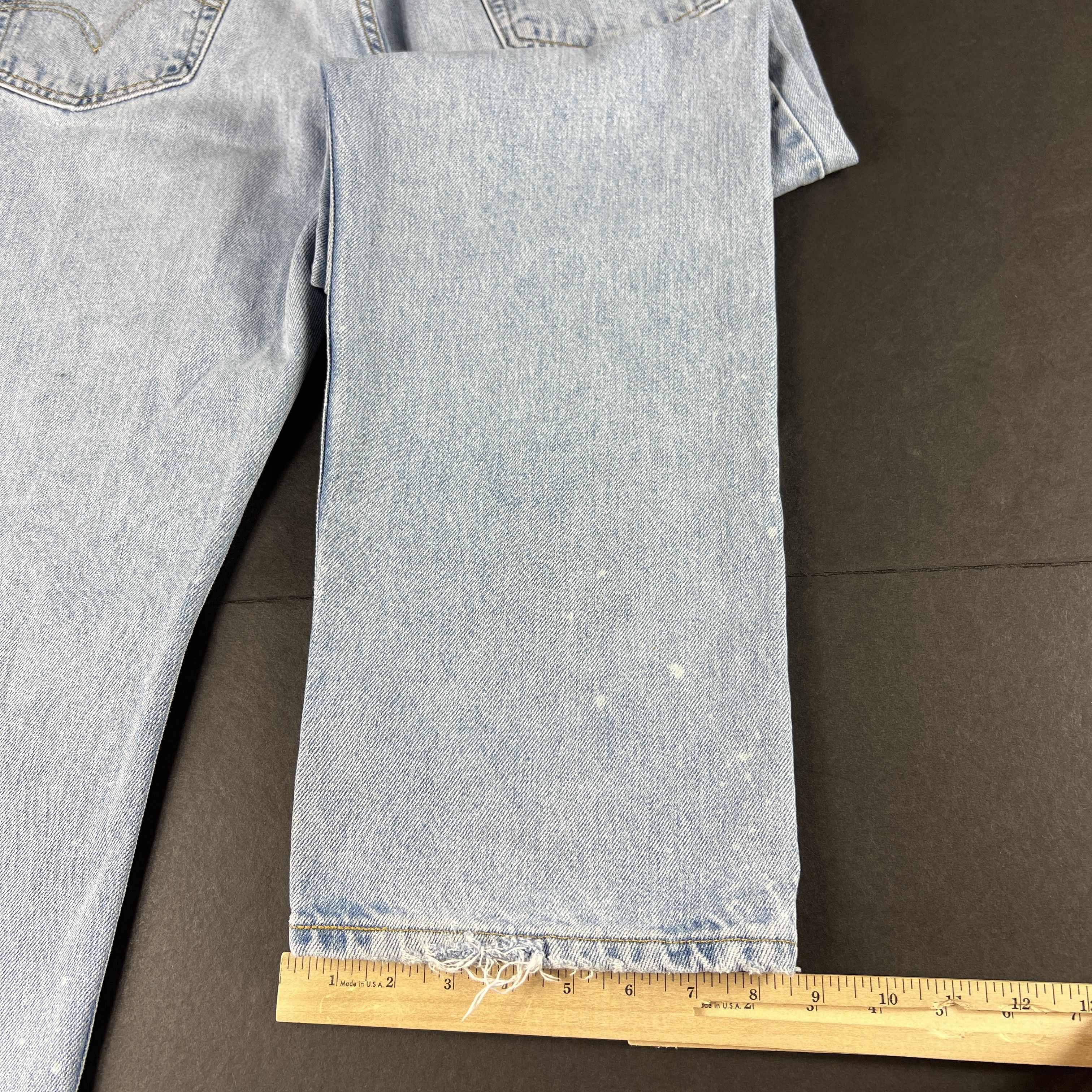 Levi's × Vintage Y2K Levi's Jeans 505 Straight Blue Faded Thrashed Denim Size US 36 / EU 52 - 15 Thumbnail