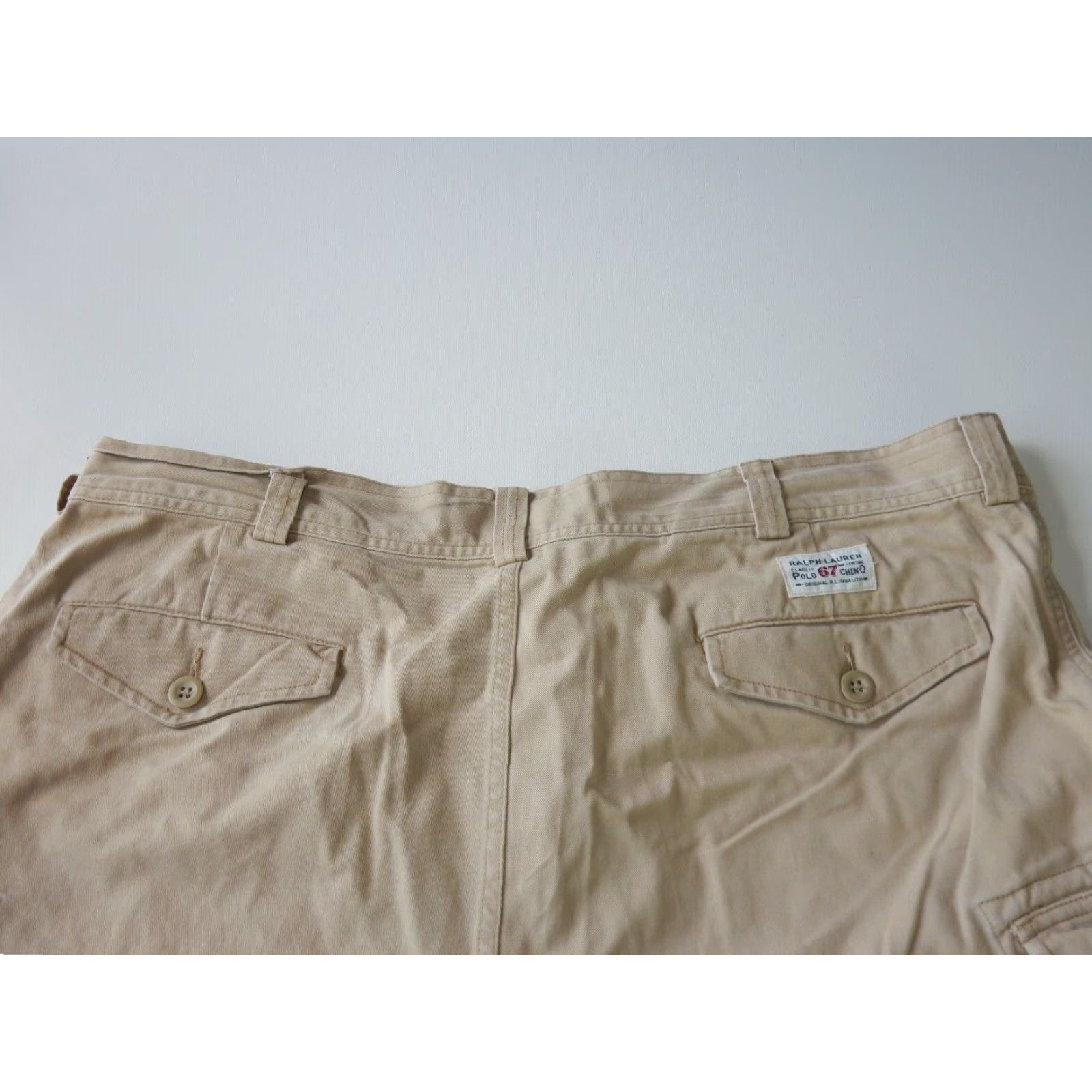 Polo Ralph Lauren VINTAGE Polo Ralph Lauren Cargo Shorts Men Size 40 Beige Cotton Casual Men Size US L / EU 52-54 / 3 - 2 Thumbnail