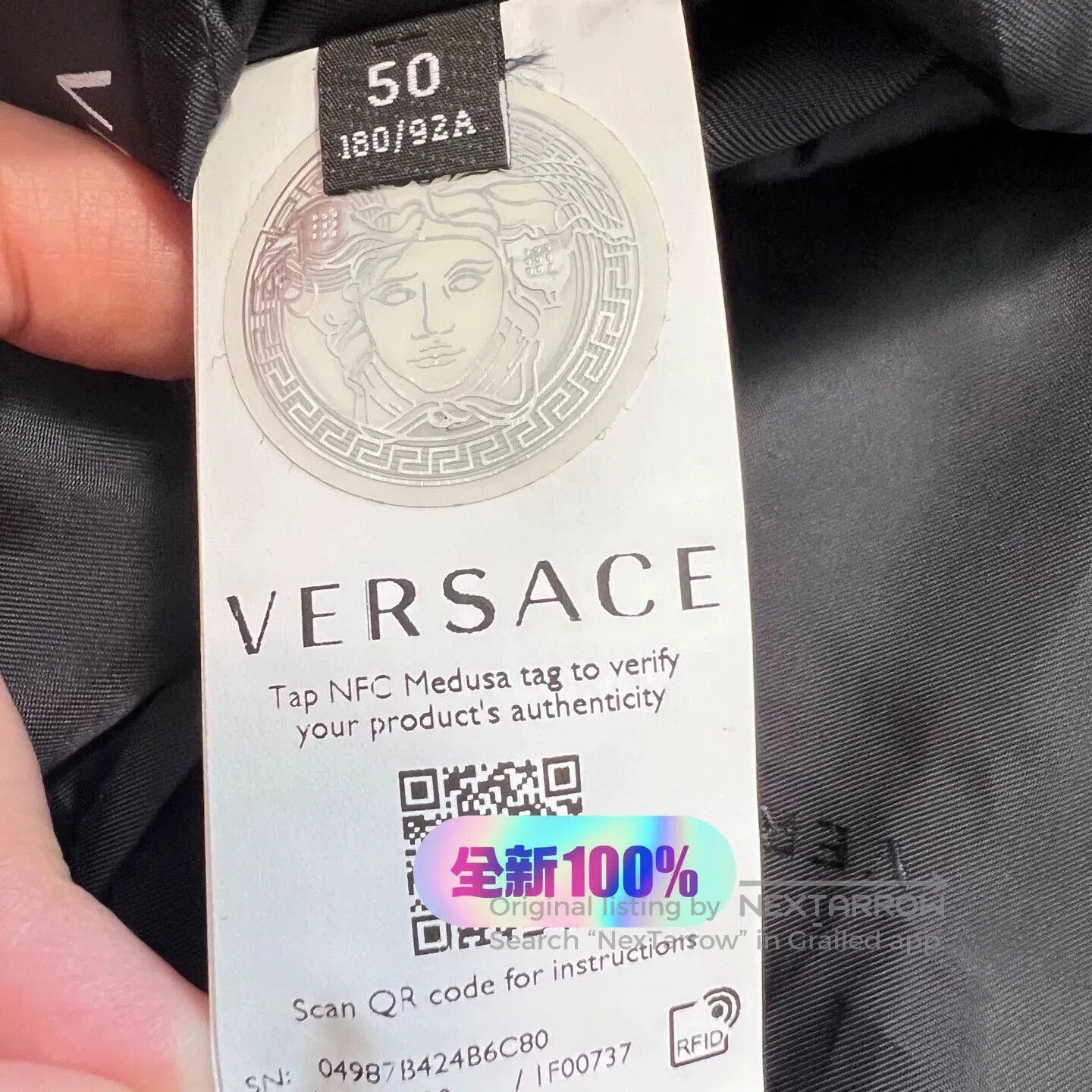 Versace versace men's wool suit deep blue. Size US L / EU 52-54 / 3 - 6 Thumbnail