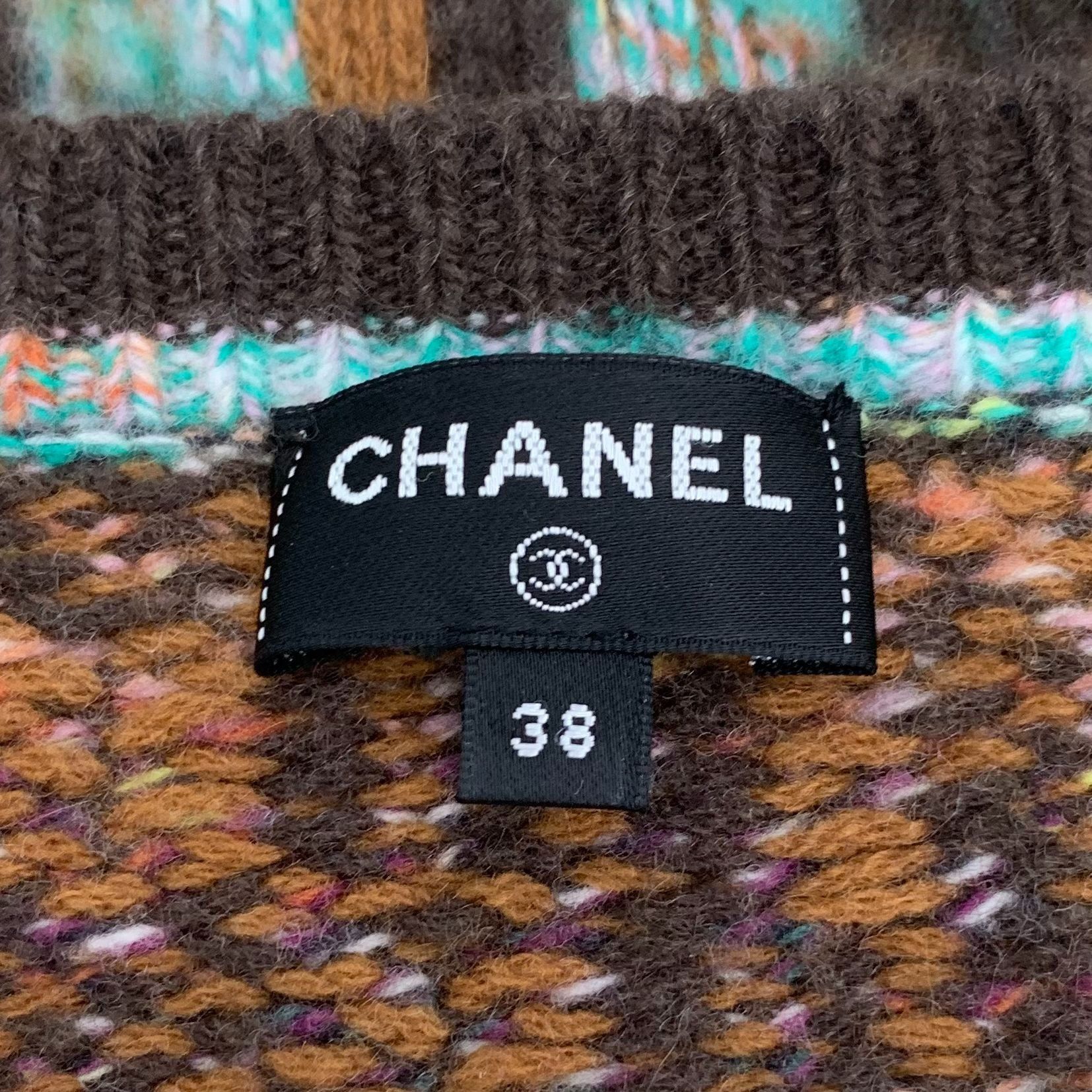 Chanel Chanel Multicolor Plaid Cashmere & Virgin Wool Camisole Tank Size S / US 4 / IT 40 - 3 Thumbnail