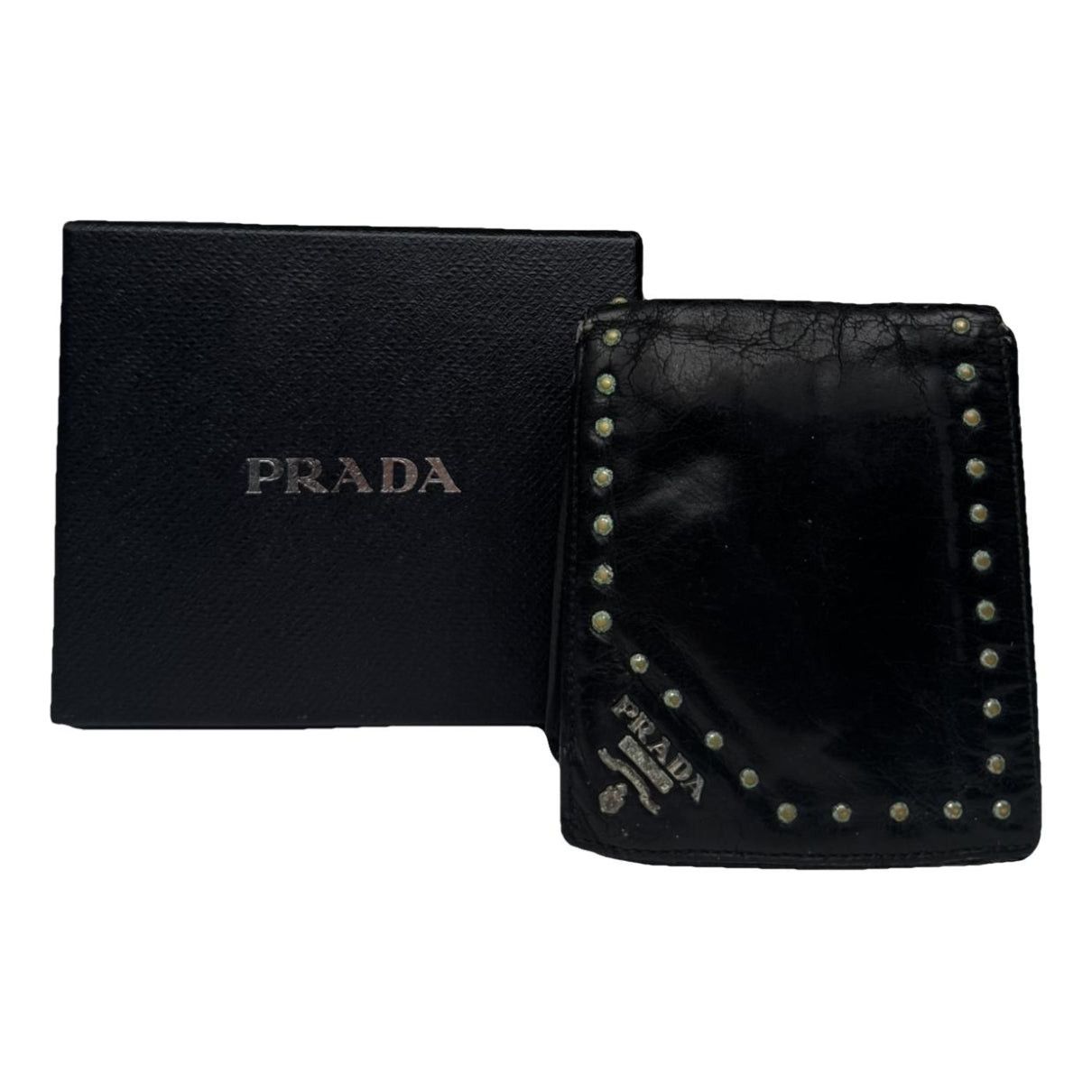 Prada Black Leather Wallet Size ONE SIZE - 1 Thumbnail