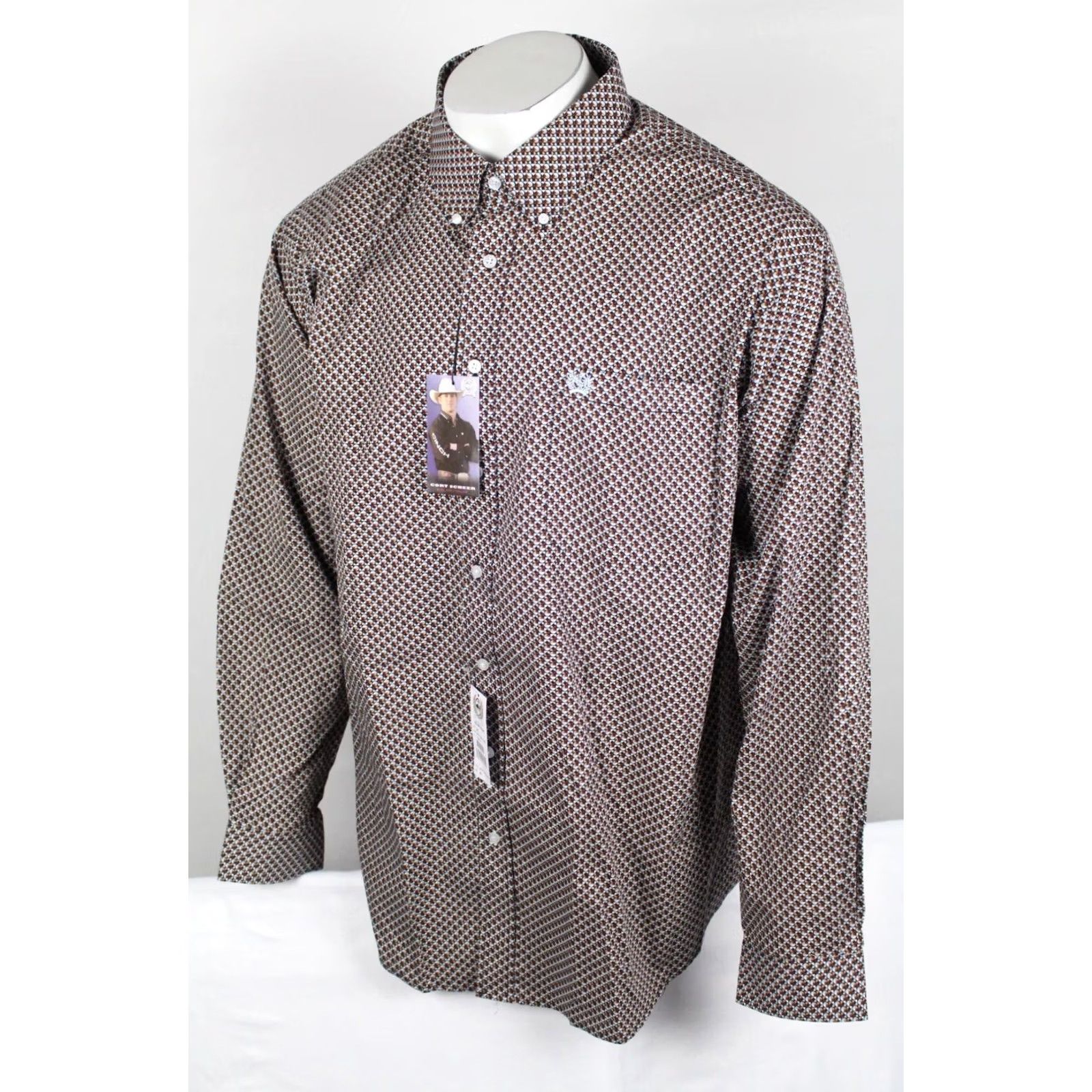 Vintage Cinch Jeans Men's Geometric Print Button Down Western Shirt XL Multi MTW1105615 Size US XL / EU 56 / 4 - 4 Thumbnail