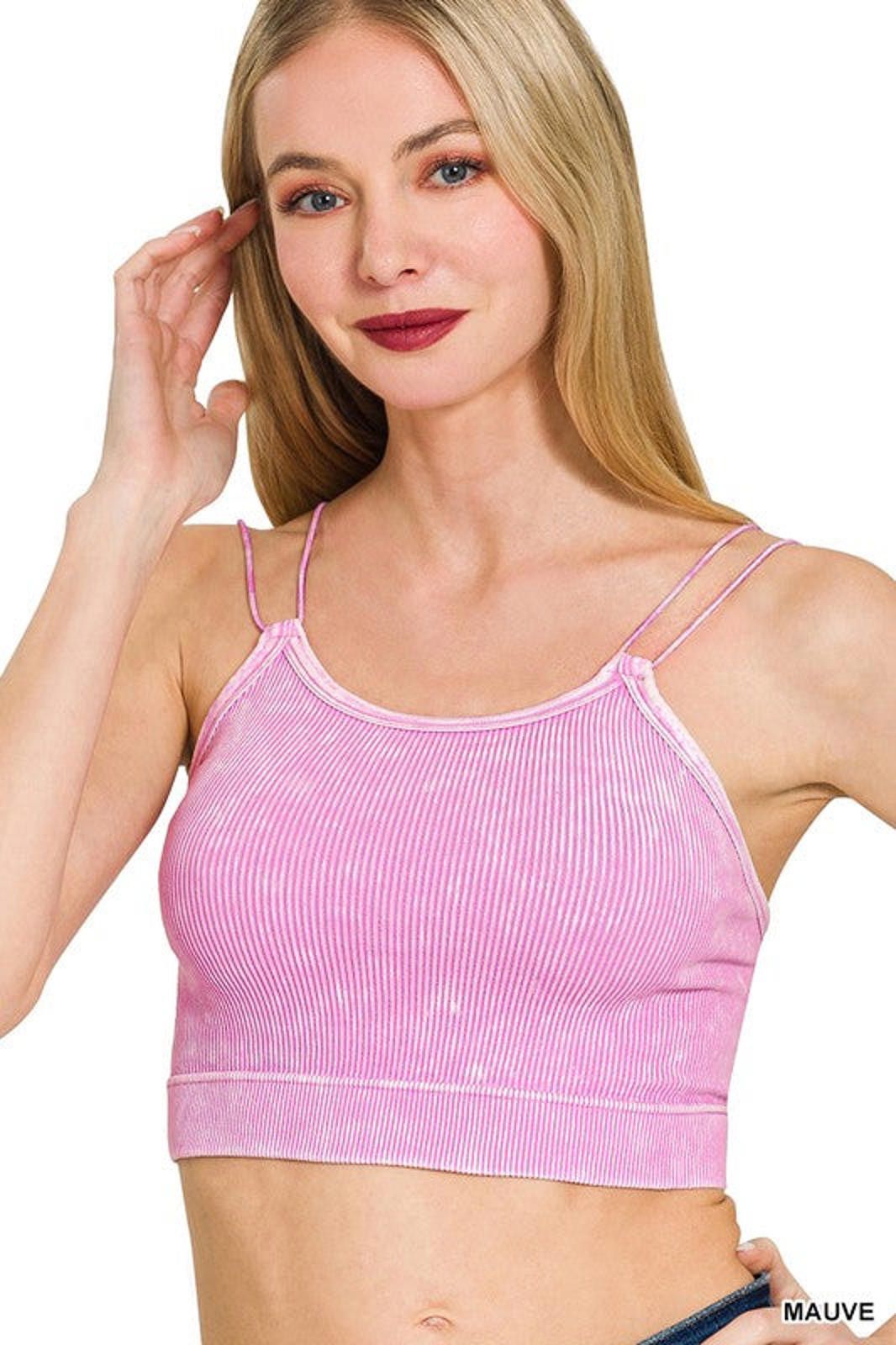 Other Washed Ribbed Seamless Double Strap Brami Zenana Size S / US 4 / IT 40 - 1 Thumbnail