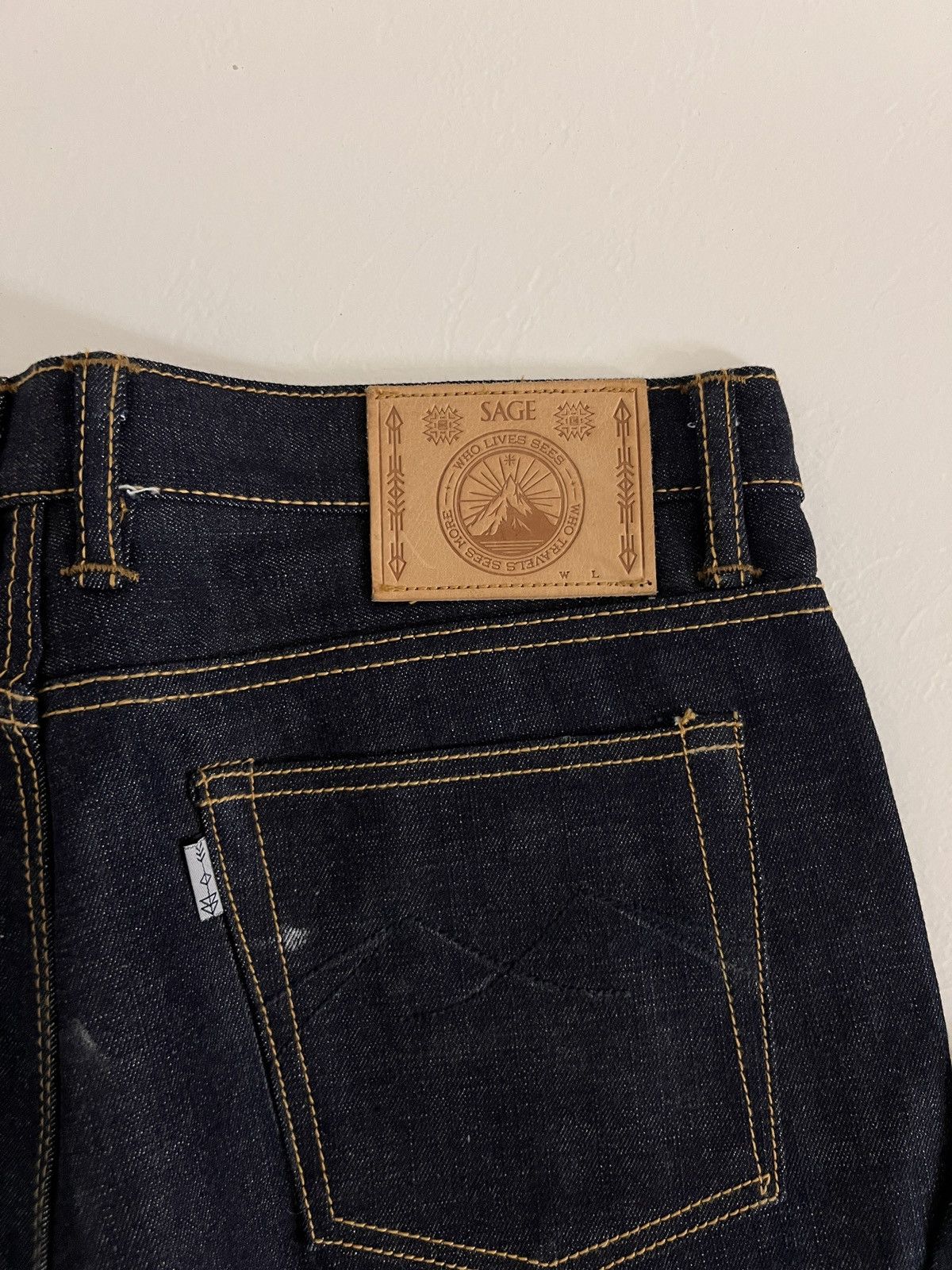 Sage SAGE Raw Denim Jeans – Indigo – Size W/L (see measurements) Size US 36 / EU 52 - 2 Thumbnail