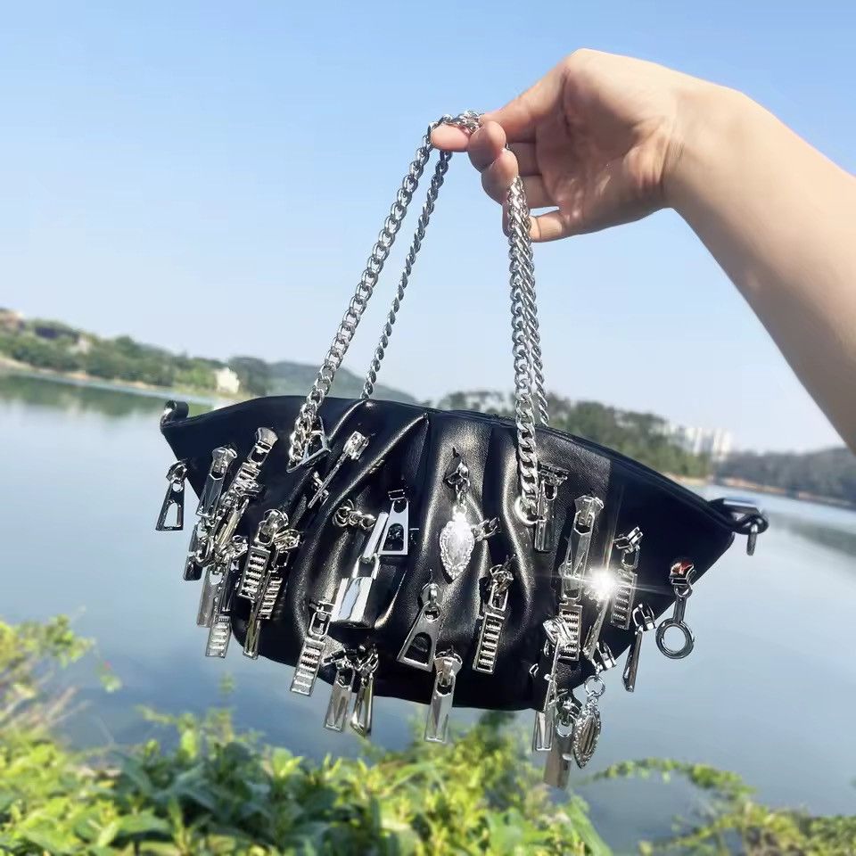 Other Gothic Punk Skull Designer PU Leather Crossbody Shoulder Bag Size ONE SIZE - 5 Thumbnail