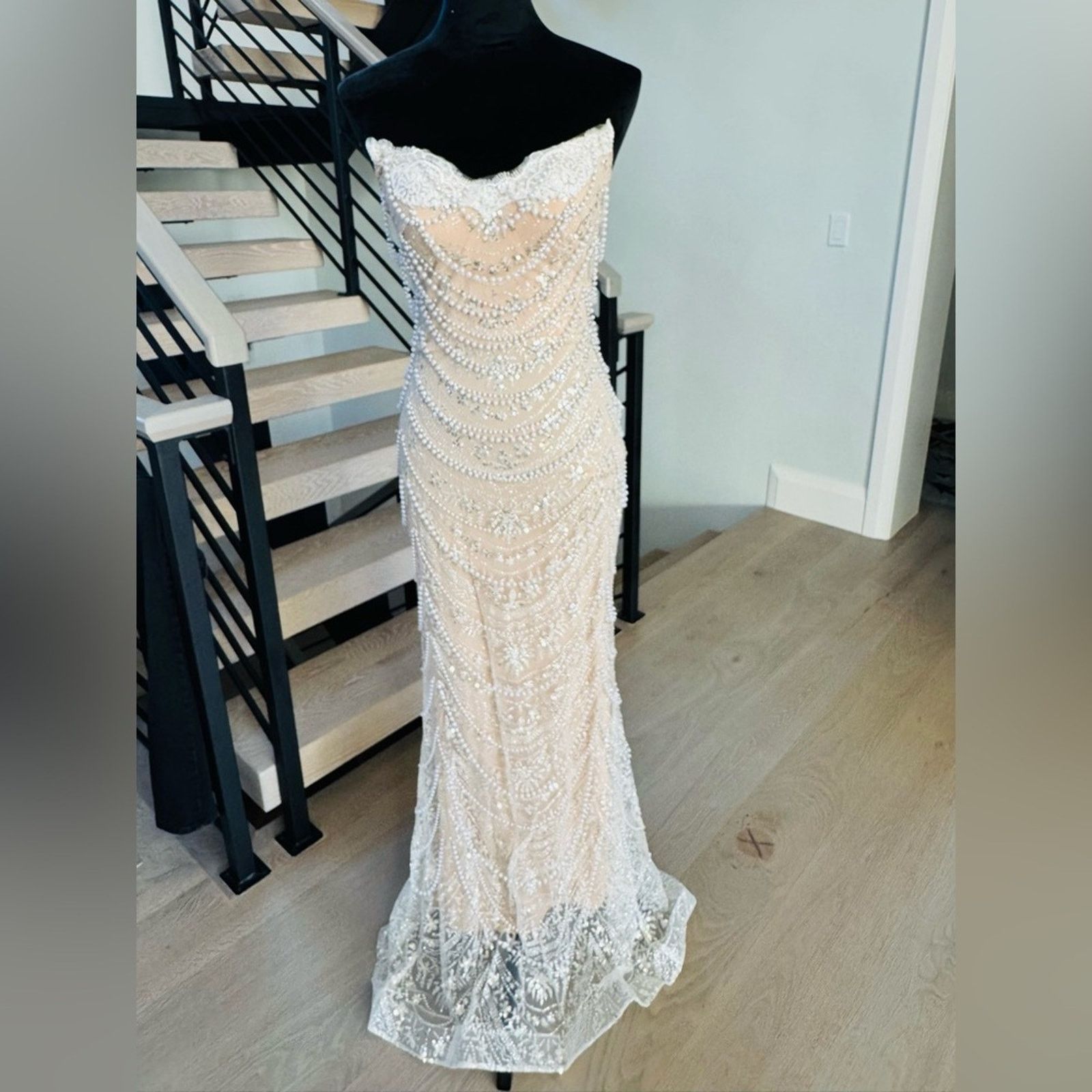 Other Strapless Beaded Evening Gown Wedding Prom Dress size S Size S / US 4 / IT 40 - 1 Thumbnail