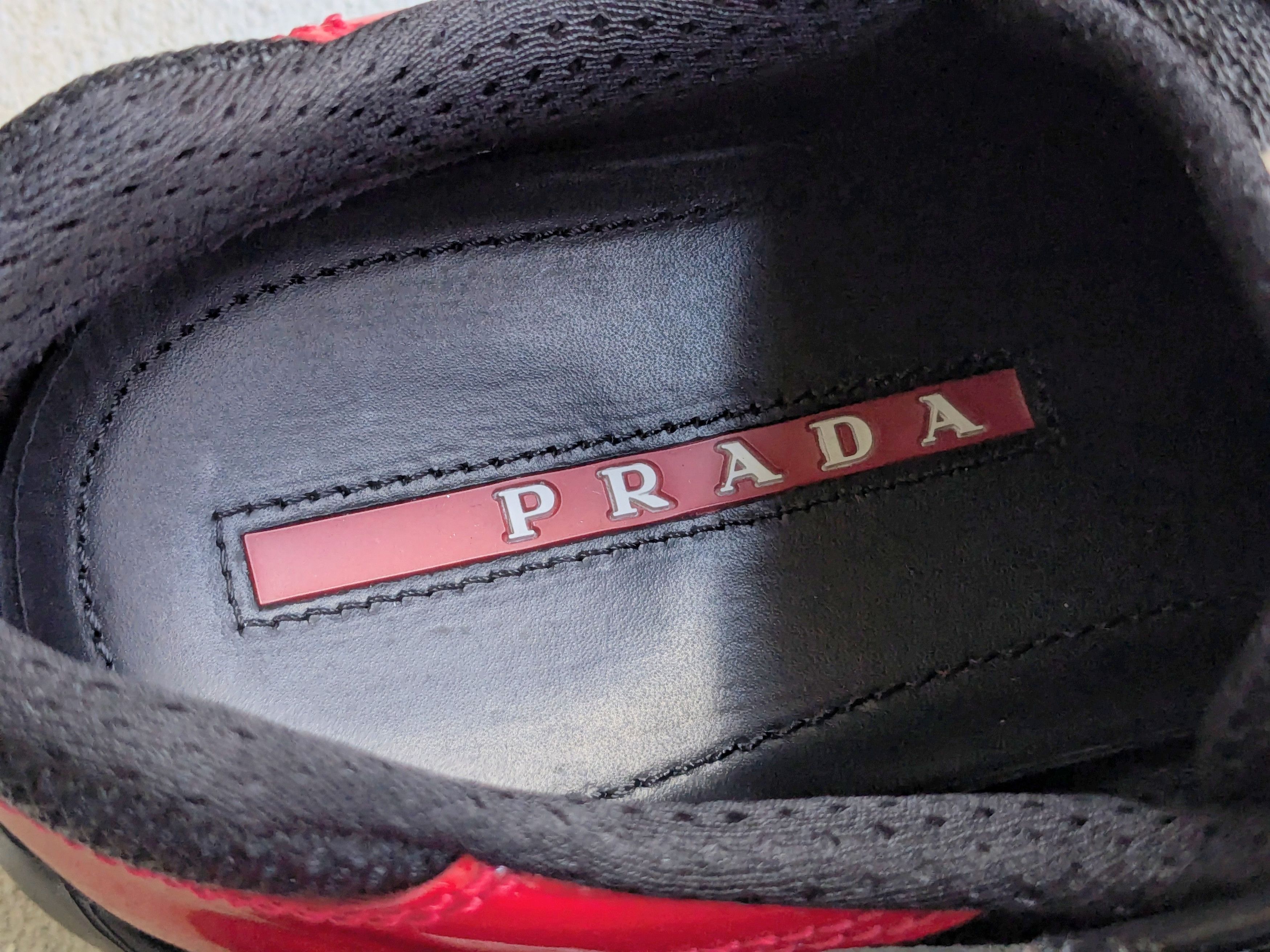 Prada Prada America's Cup Black 9.5 Leather Low Tops PS0906 Size US 9.5 / EU 42-43 - 12 Thumbnail
