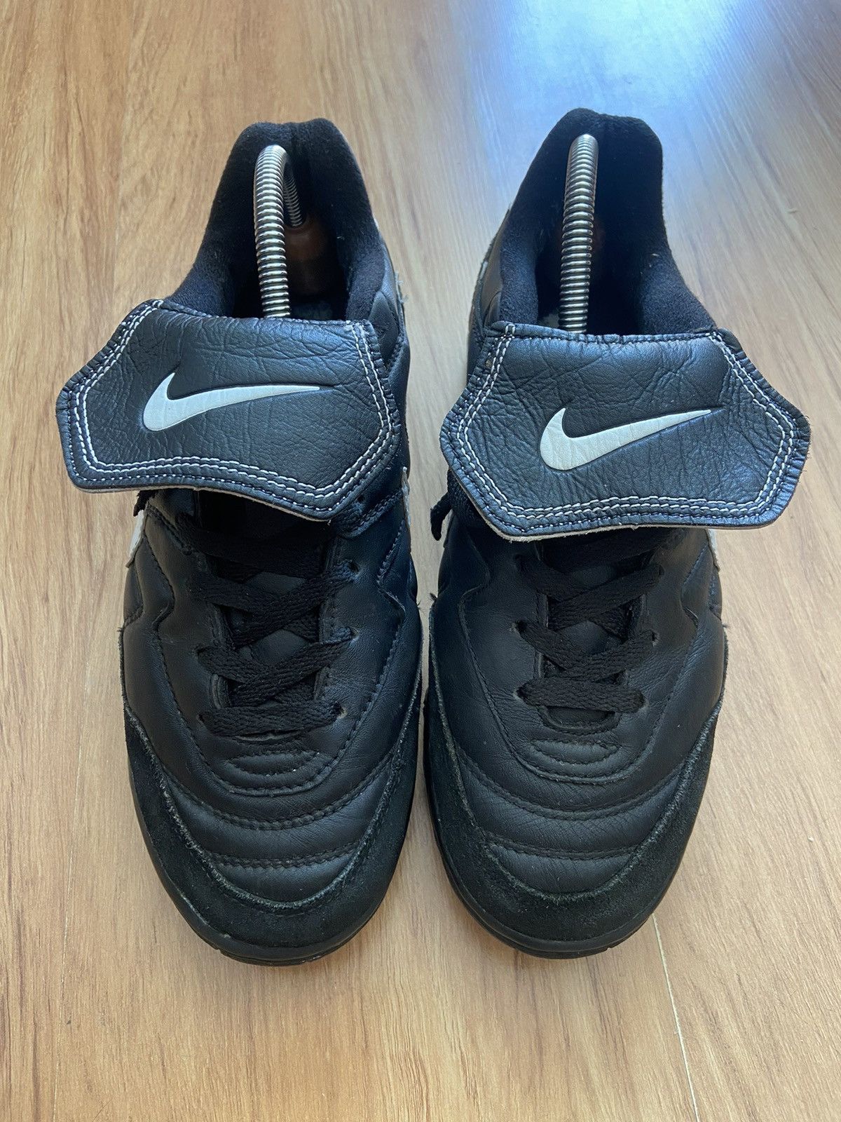Nike Nike Tiempo 1996 Black Leather Turf Football Shoes Size US 10.5 / EU 43-44 - 2 Thumbnail