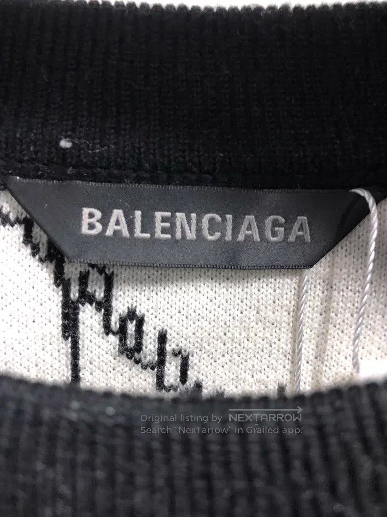 Balenciaga Balenciaga Letter Printed Round Neck Crewneck Sweater Size XS / US 0-2 / IT 36-38 - 3 Thumbnail