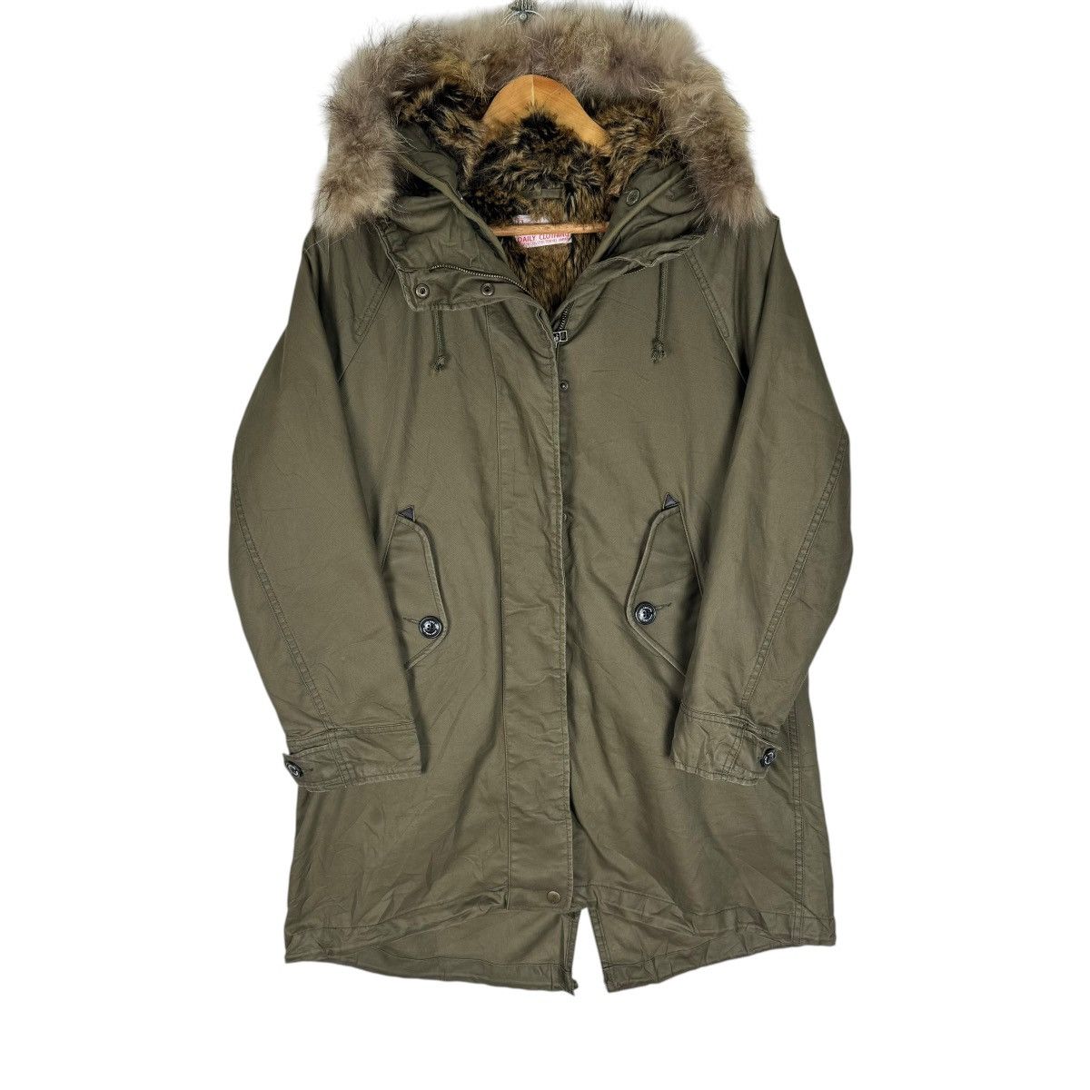 If Six Was Nine ☀️COEN FUR HOODIE FISHTAIL JACKET Size M / US 6-8 / IT 42-44 - 1 Thumbnail