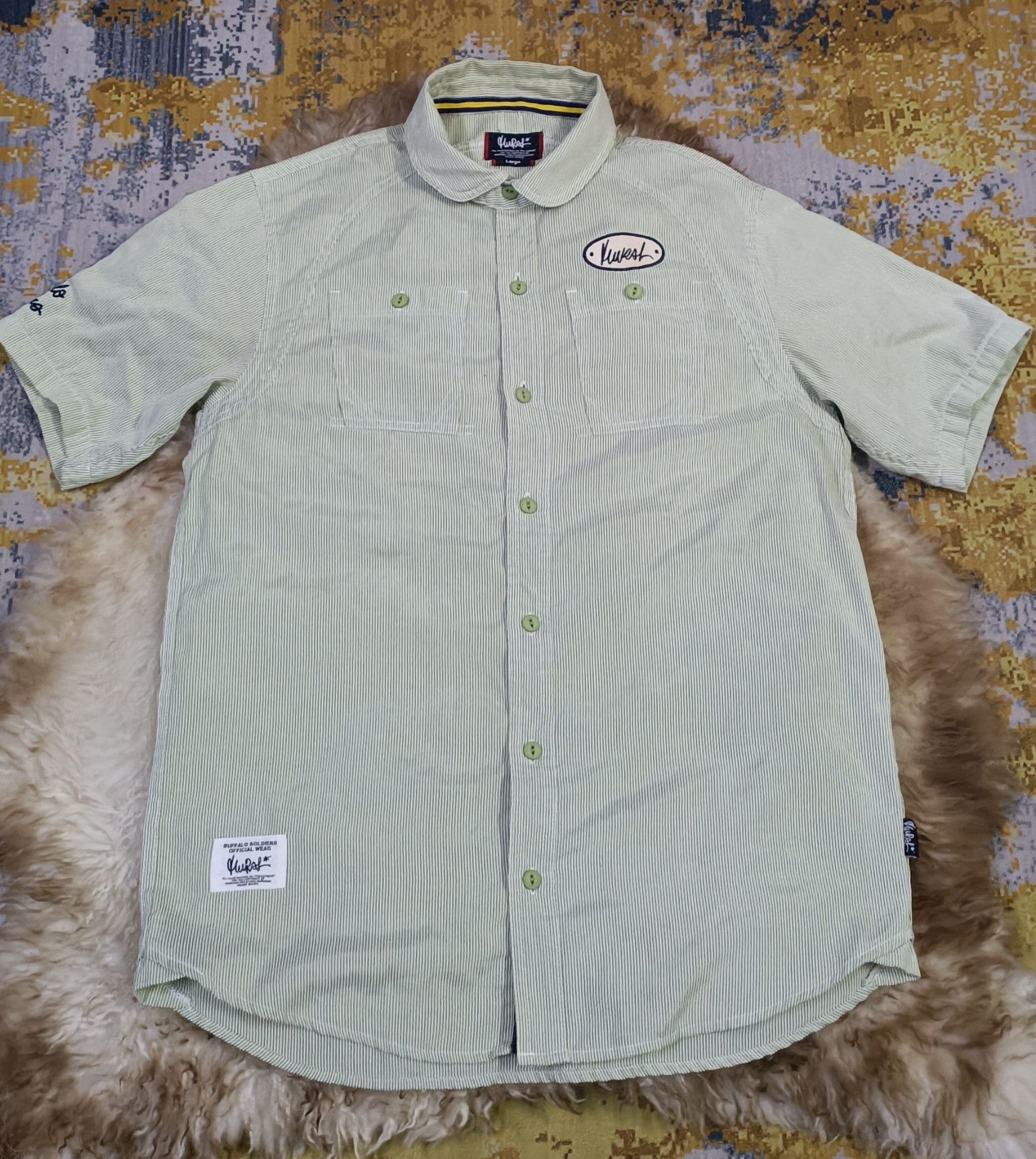 Japanese Brand MURAL BUFFALO SOLDIERS PINSTRIPE SHIRT Size US L / EU 52-54 / 3 - 1 Thumbnail