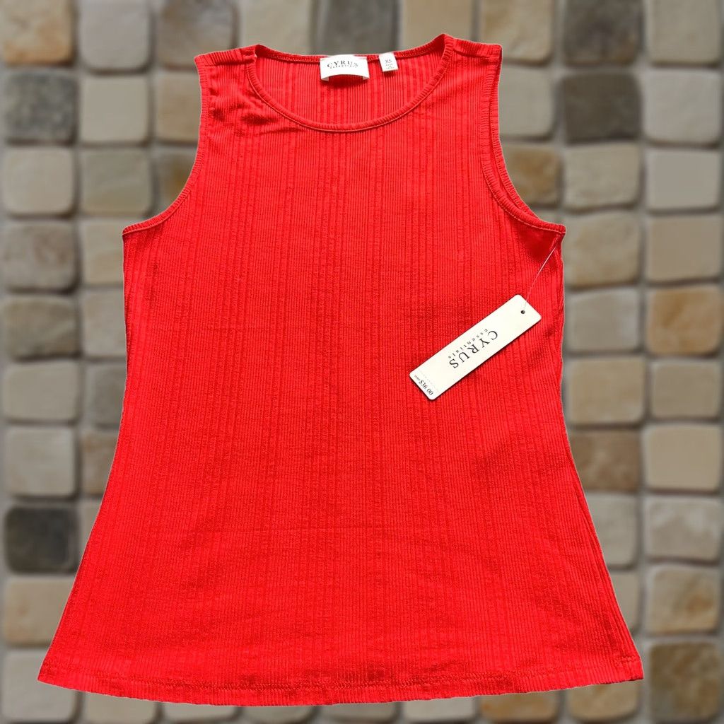 Essentials Cyrus Essentials Sleeveless Top Shirt Tank Women XS Red NWT K632322 New Tags Size XS / US 0-2 / IT 36-38 - 1 Thumbnail
