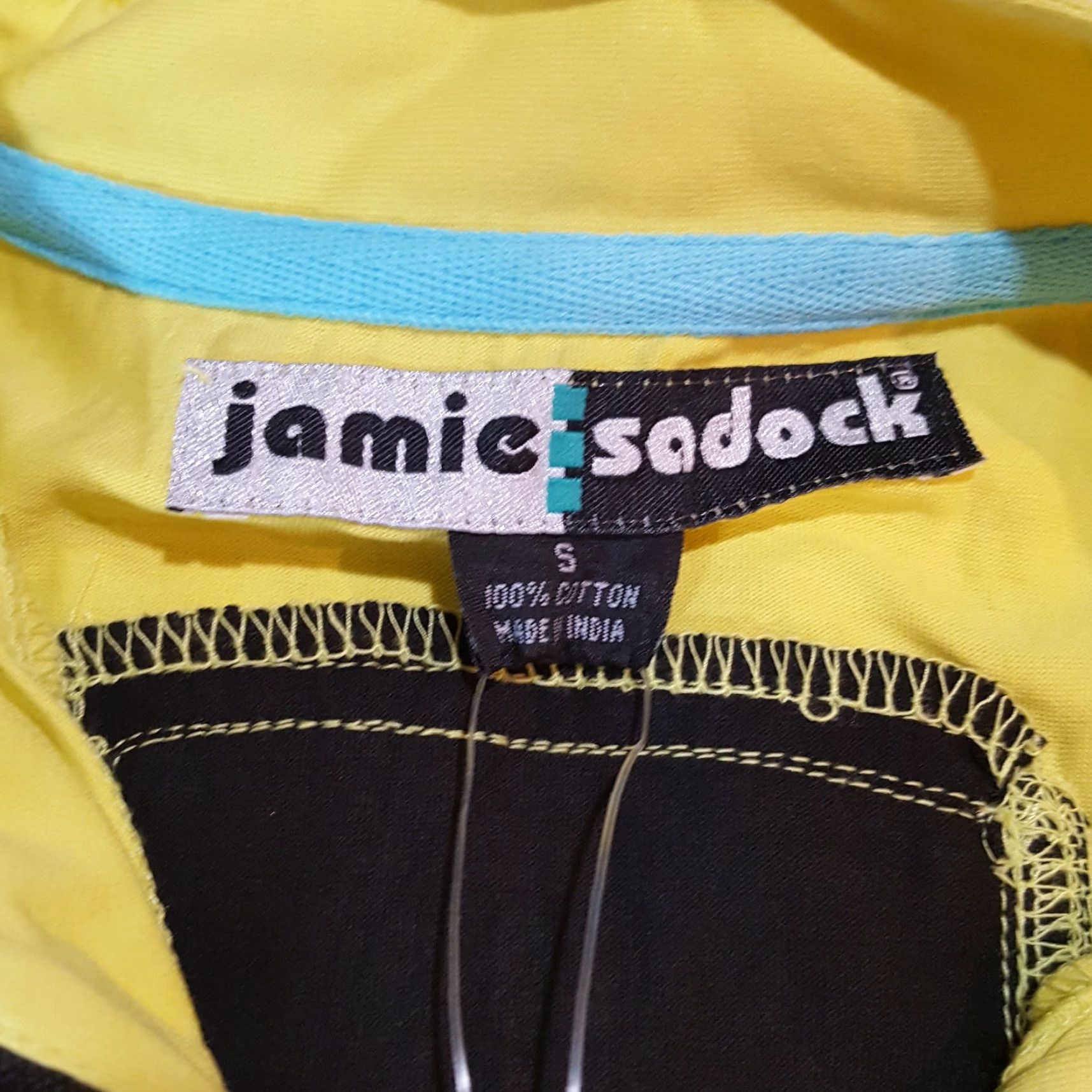 Etro VINTAGE Jamie Sadock Polo Shirt Women S Yellow 90s Golf Tennis Preppy Retro Pullover Top Short Sleeve Collared Logo Button Size S / US 4 / IT 40 - 7 Thumbnail