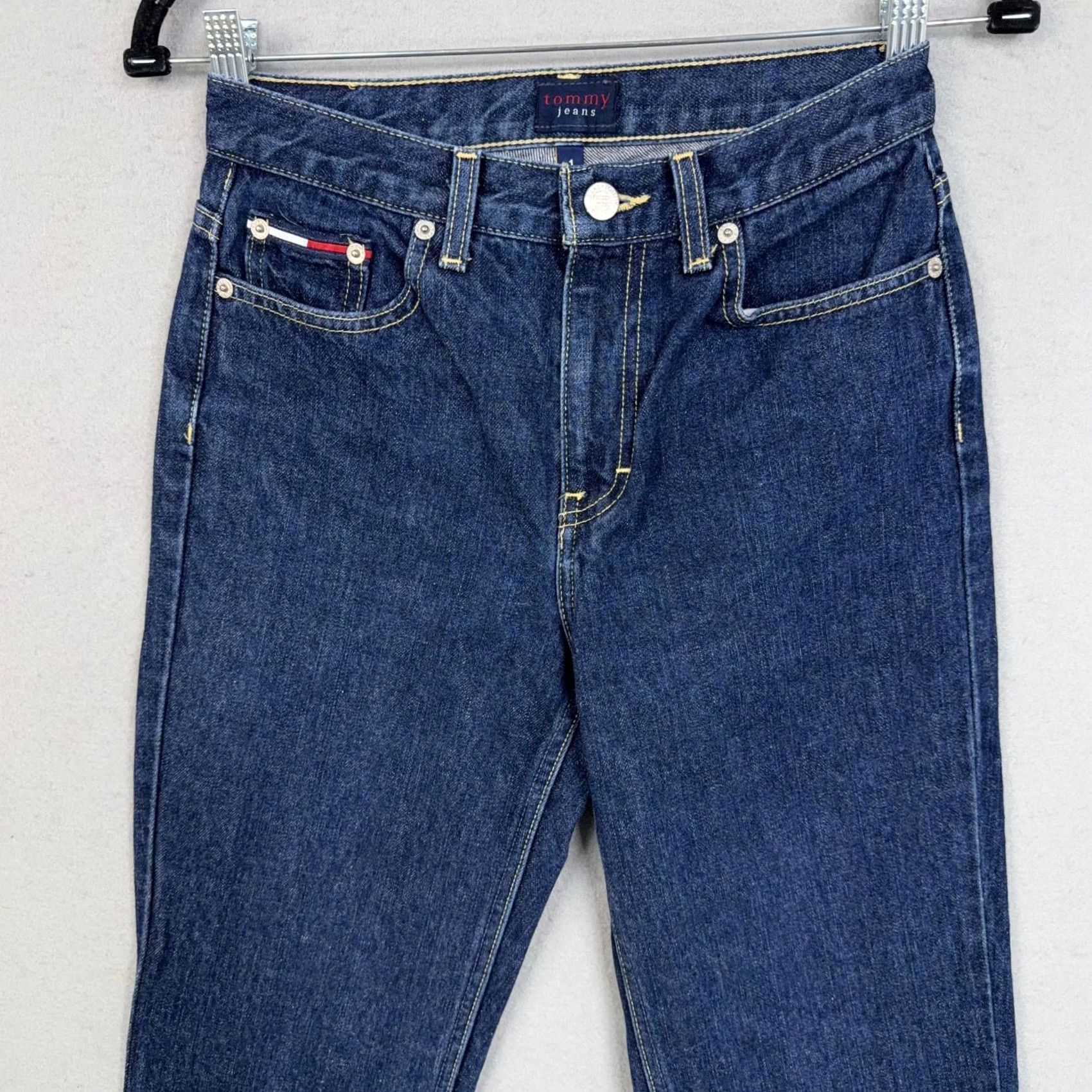 Vintage VINTAGE Tommy Jeans Jeans Womens 1 Blue Tapered Denim Juniors Y2K Roc Roc Womens Jeans Size 25" / US 0 / IT 36 - 2 Thumbnail