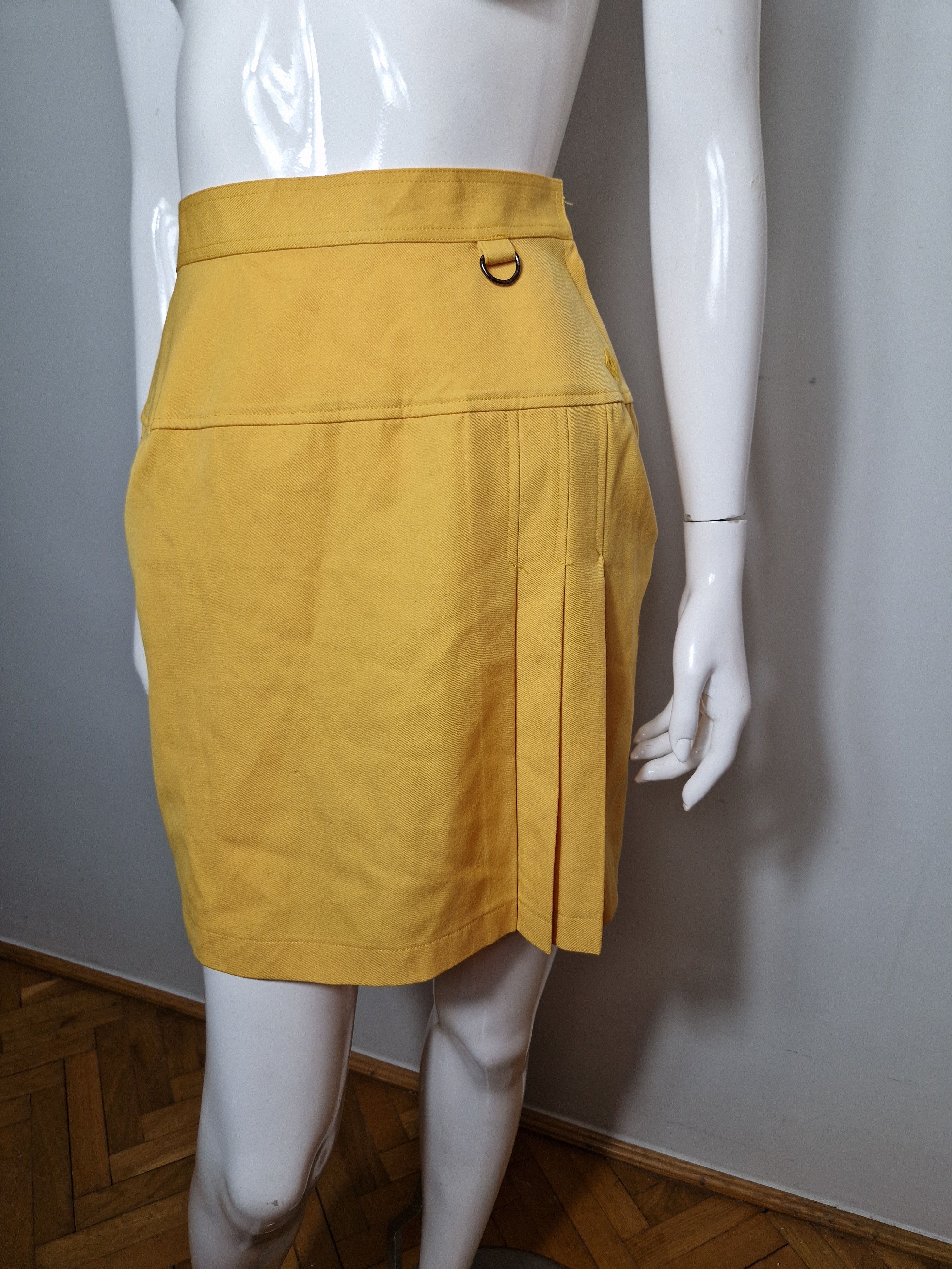 Dior Christian Dior vintage yellow mini tennis skirt Size 25" / US 0 / IT 36 - 3 Thumbnail