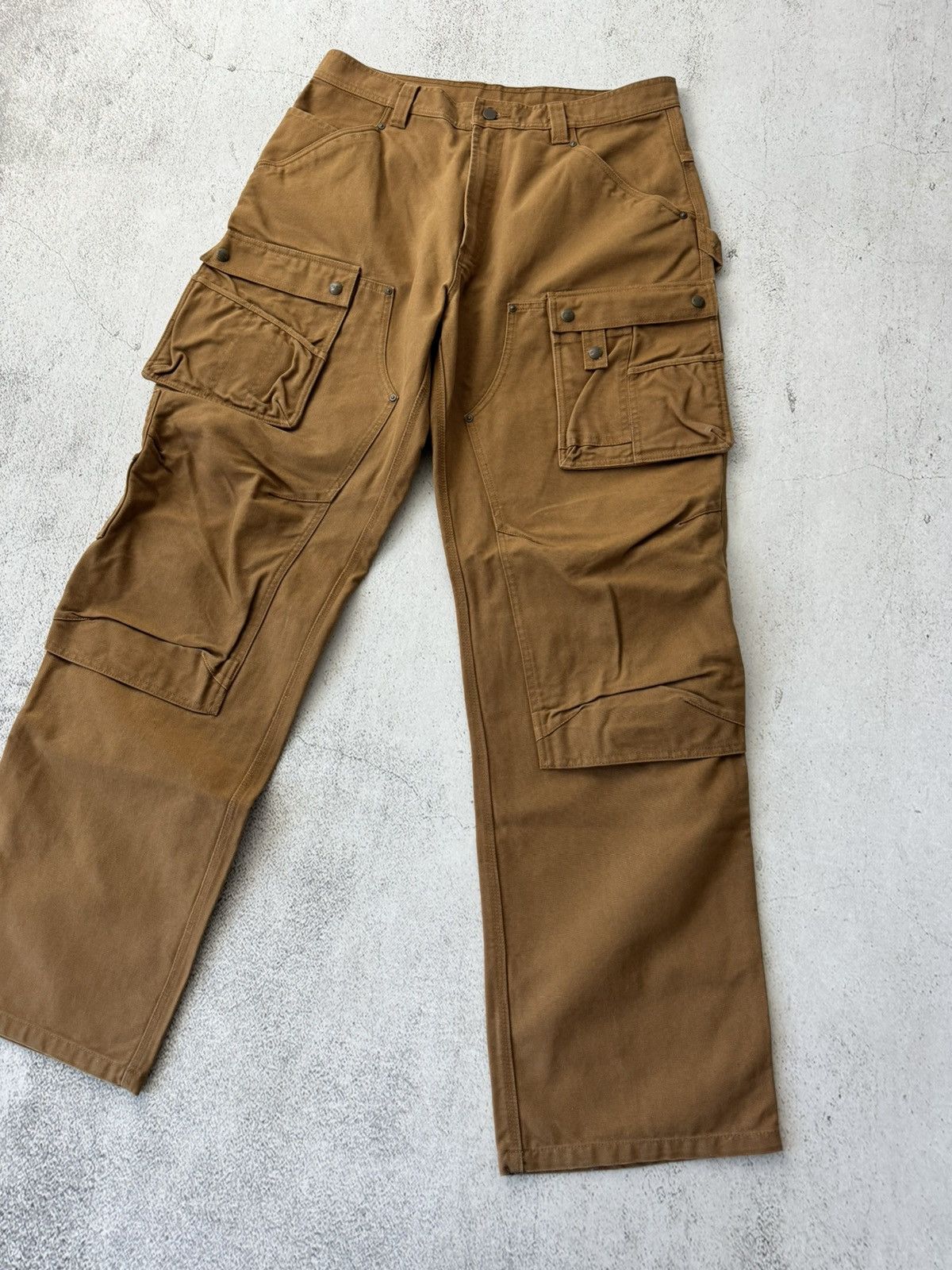 Carhartt × Vintage Carhartt Double Knee Cargo Pocket Work Pants Size US 36 / EU 52 - 7 Thumbnail