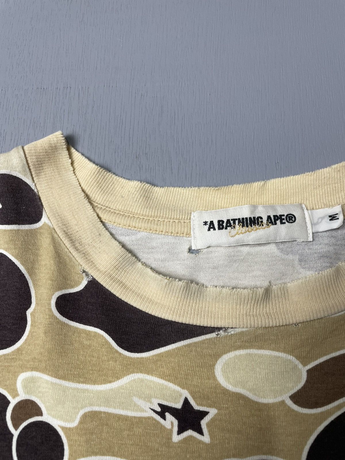Bape A Bathing Ape (Bape) Psyche Camo distressed tshirt Size US M / EU 48-50 / 2 - 4 Thumbnail