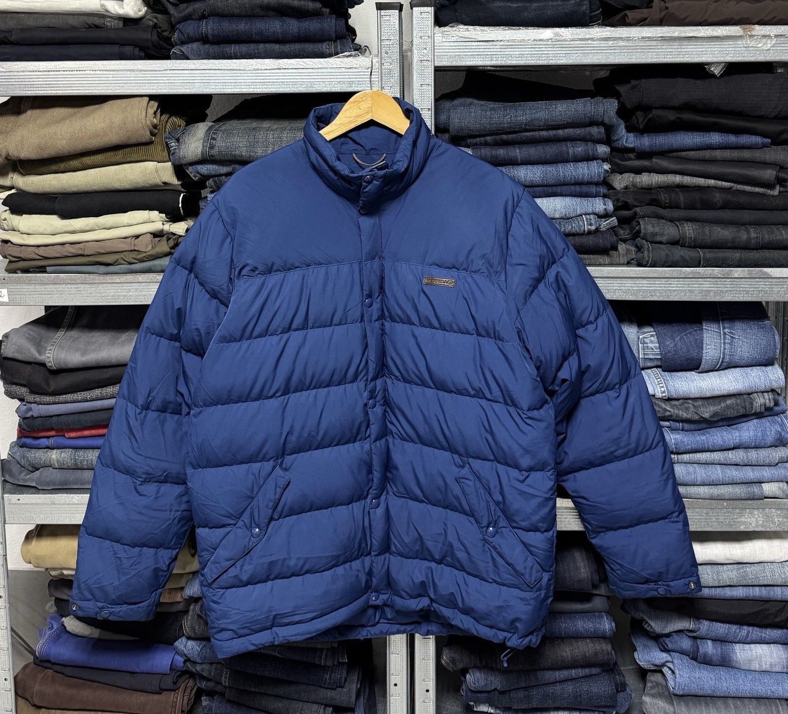 Merrell Merrell Down Puffer Outdoor Navy Blue Jacket Size US L / EU 52-54 / 3 - 1 Thumbnail