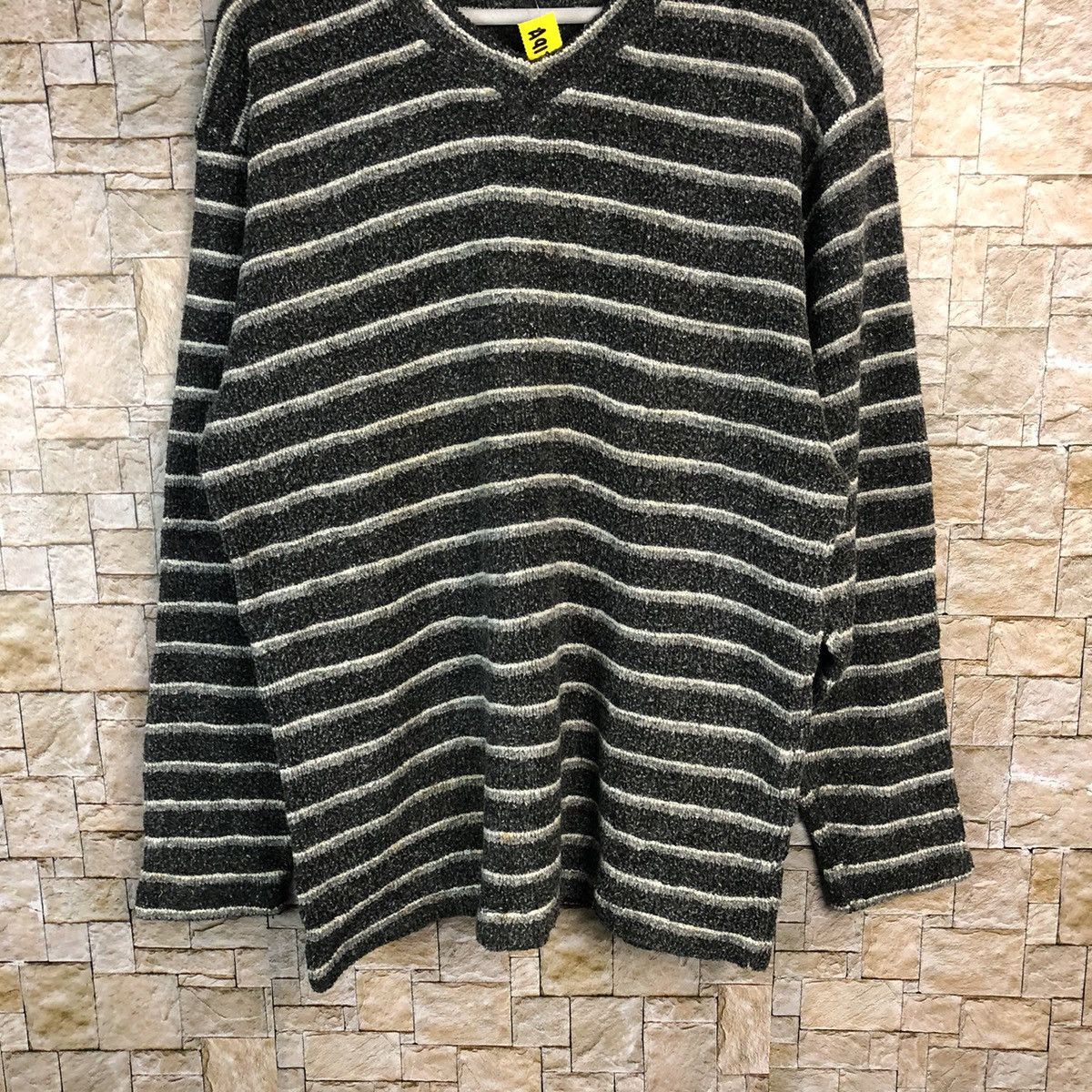 Homespun Knitwear × Japanese Brand × OVER THE STRiPES Picaro Dark Blue Stripe vintage Knitwear #A917 Size L / US 10 / IT 46 - 3 Thumbnail