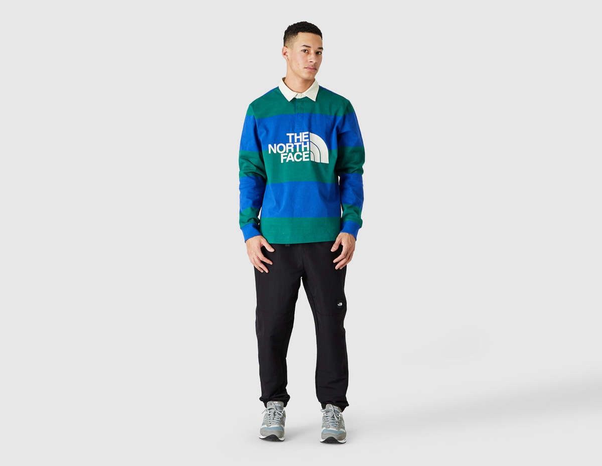The North Face The North Face Colorblock Big Stripe Logo Rugby Blue Green Size US XL / EU 56 / 4 - 4 Thumbnail