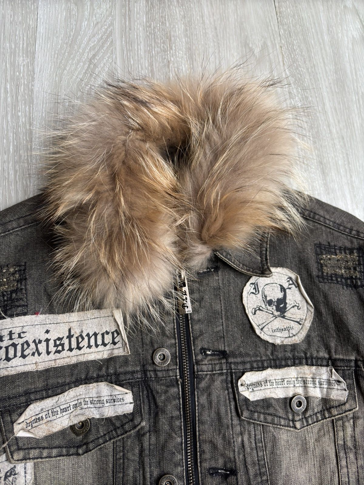 If Six Was Nine IN THE ATTIC fur denim jacket Size US M / EU 48-50 / 2 - 2 Thumbnail