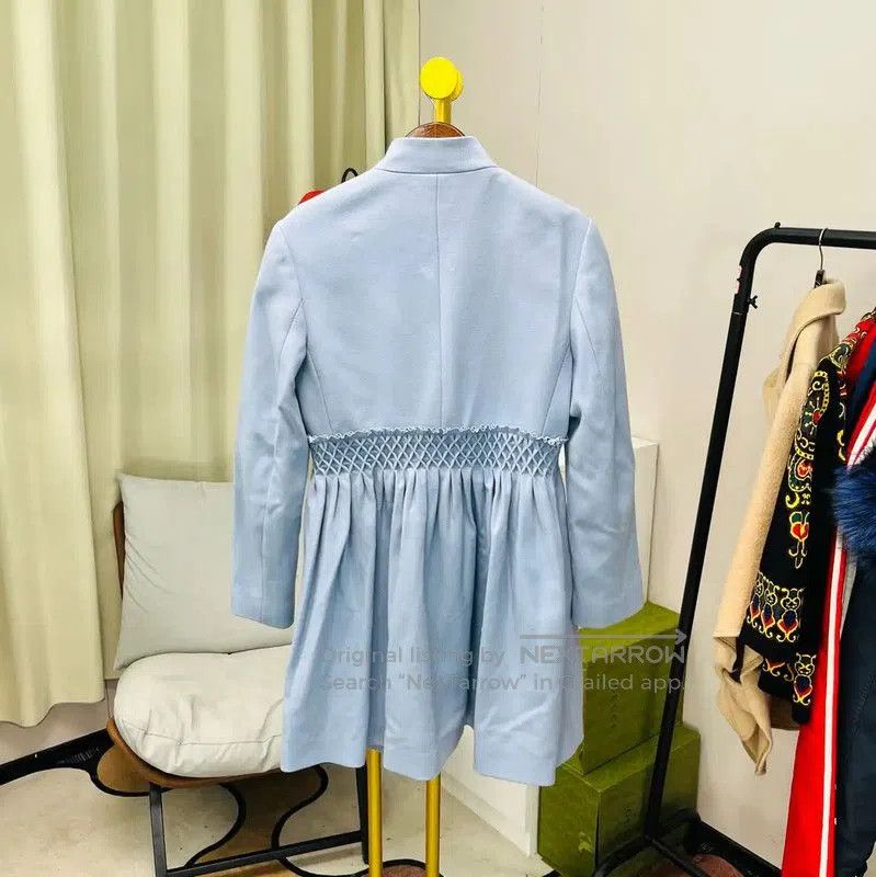 Valentino Valentino Blue Cotton Women's Coat . Size XL / US 12-14 / IT 48-50 - 2 Thumbnail