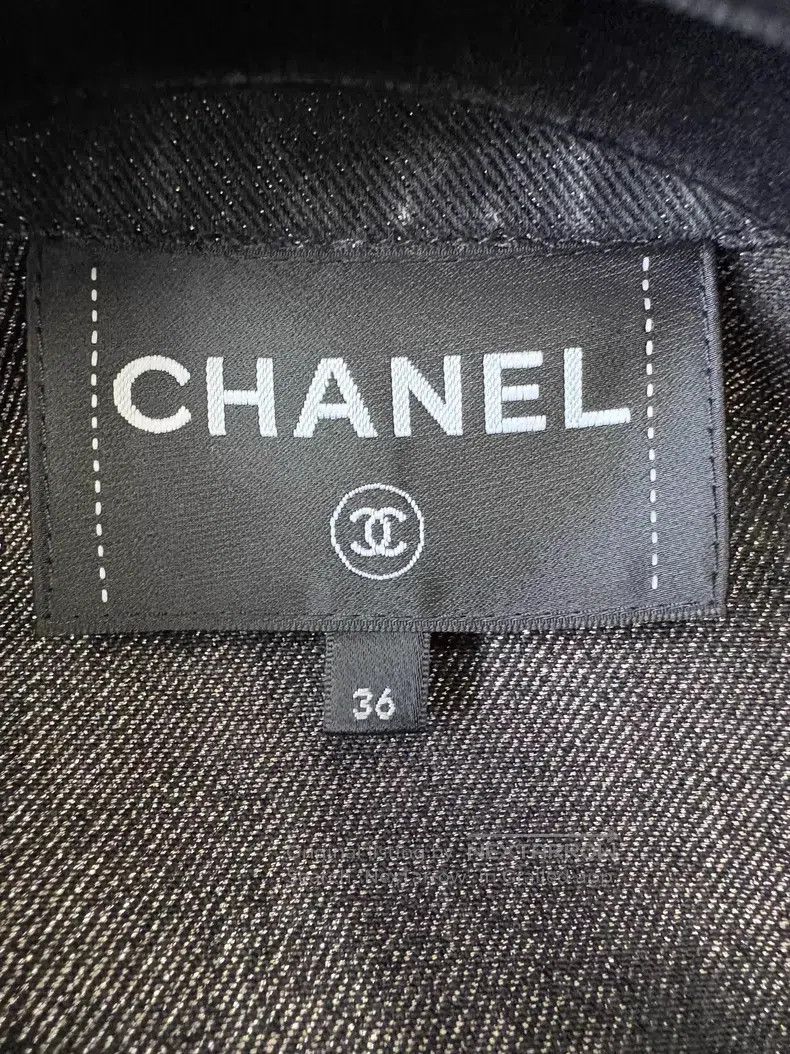 Chanel Chanel Gray denim back logo jacket Size XS / US 0-2 / IT 36-38 - 6 Thumbnail