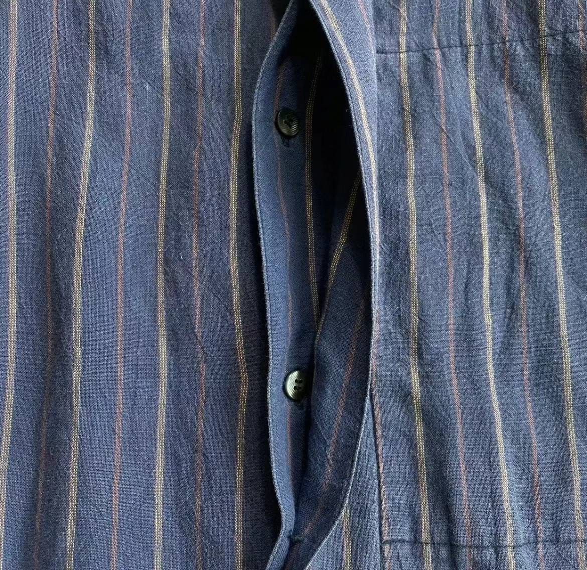 Issey Miyake 1980s issey miyake linen shirt "striped" Size US L / EU 52-54 / 3 - 4 Thumbnail