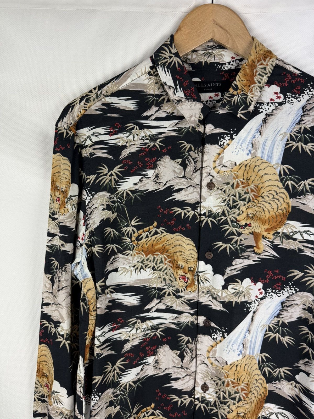 Allsaints × Japanese Brand Allsaints Sumatra LS Overprinted Viscose Button Up Shirt Size US S / EU 44-46 / 1 - 4 Thumbnail